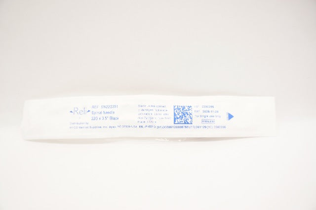 MYCO Medical SN22G351 Reli Spinal Ndle 22G x 3.5inch Black