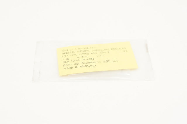 Aesculap Ndle Stre Surgeons Regular 1/2 Circle, Size 3 6515003525120