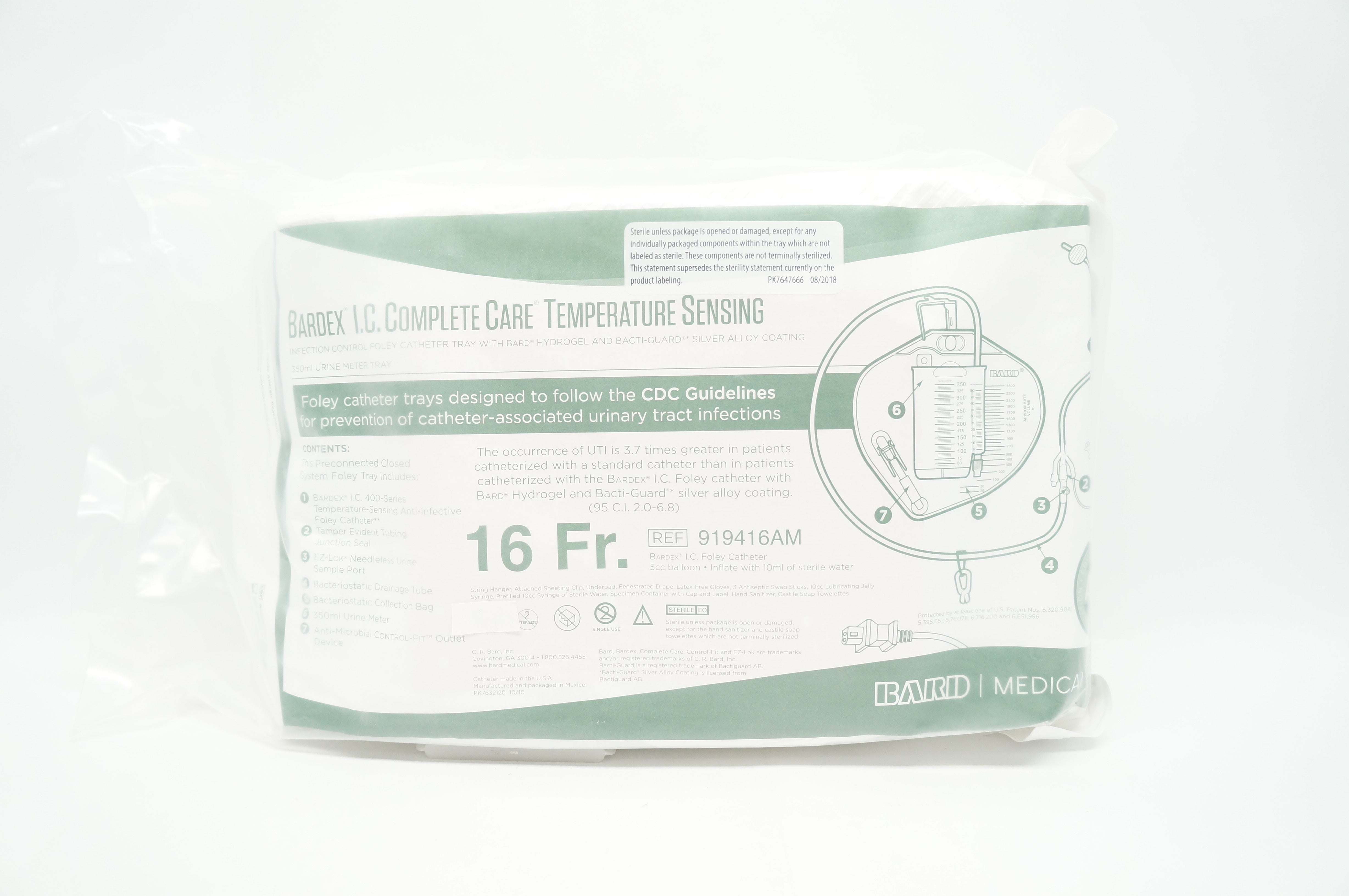 Bard 919416AM Bardex I.C. Complete Care Temperature-Sensing 16Fr