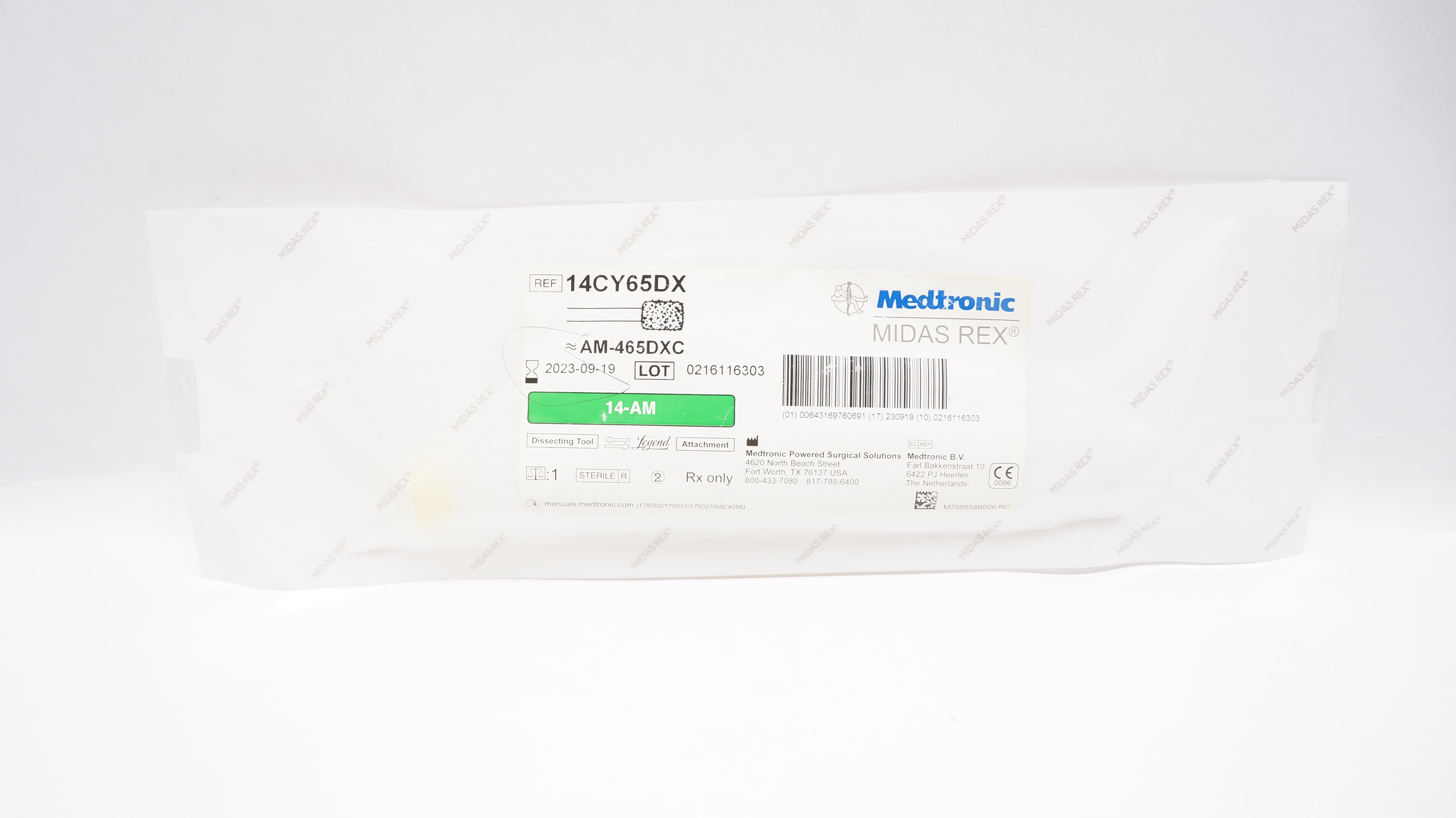 Medtronic 14CY65DX Midas Rex 14-AM Dissacting Tool AM-465DXC (x)