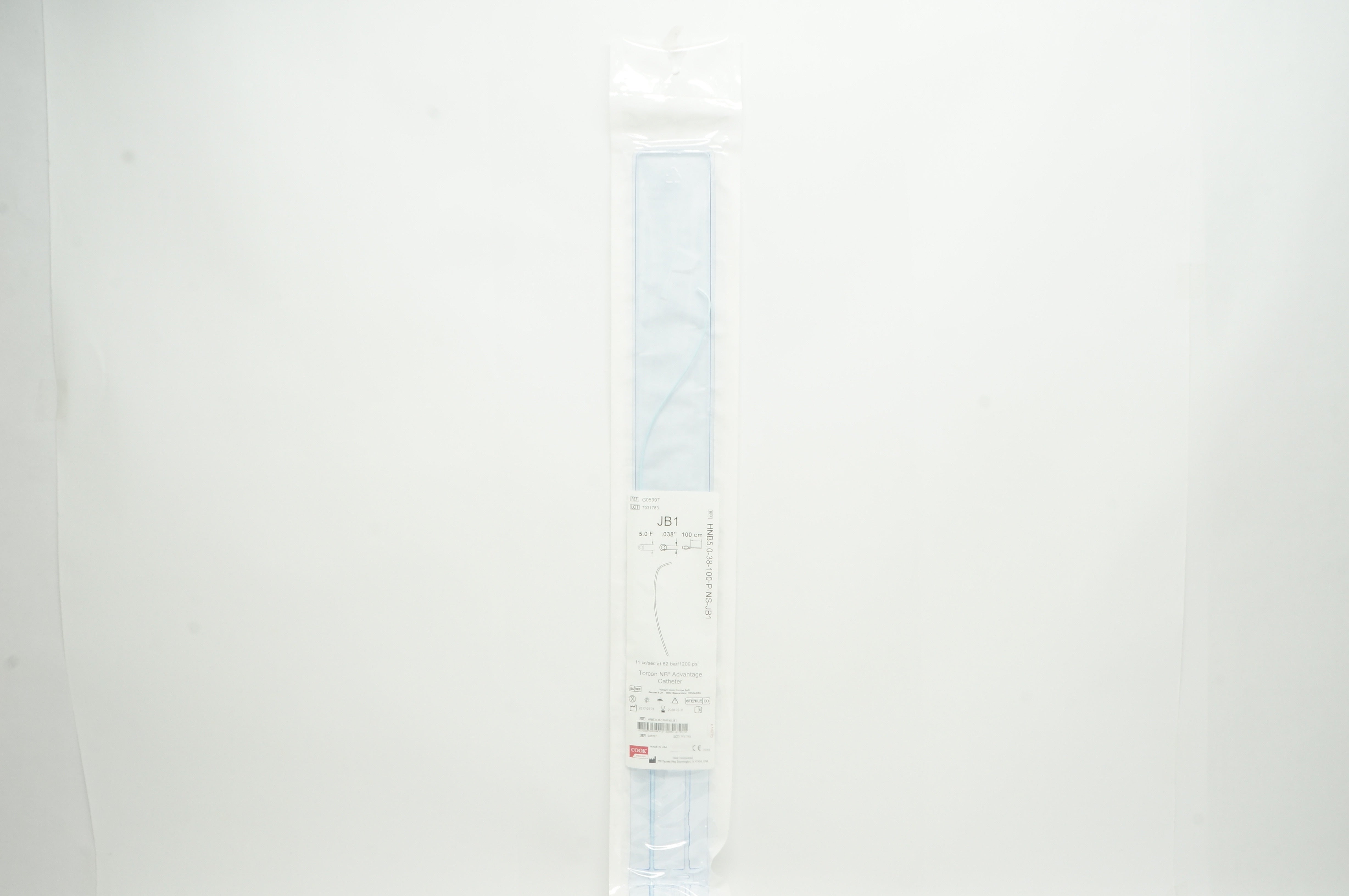 Cook Medical G05997 Torcon NB Advantage Cath. JB1 5.0F x .038in. x 100cm (x)