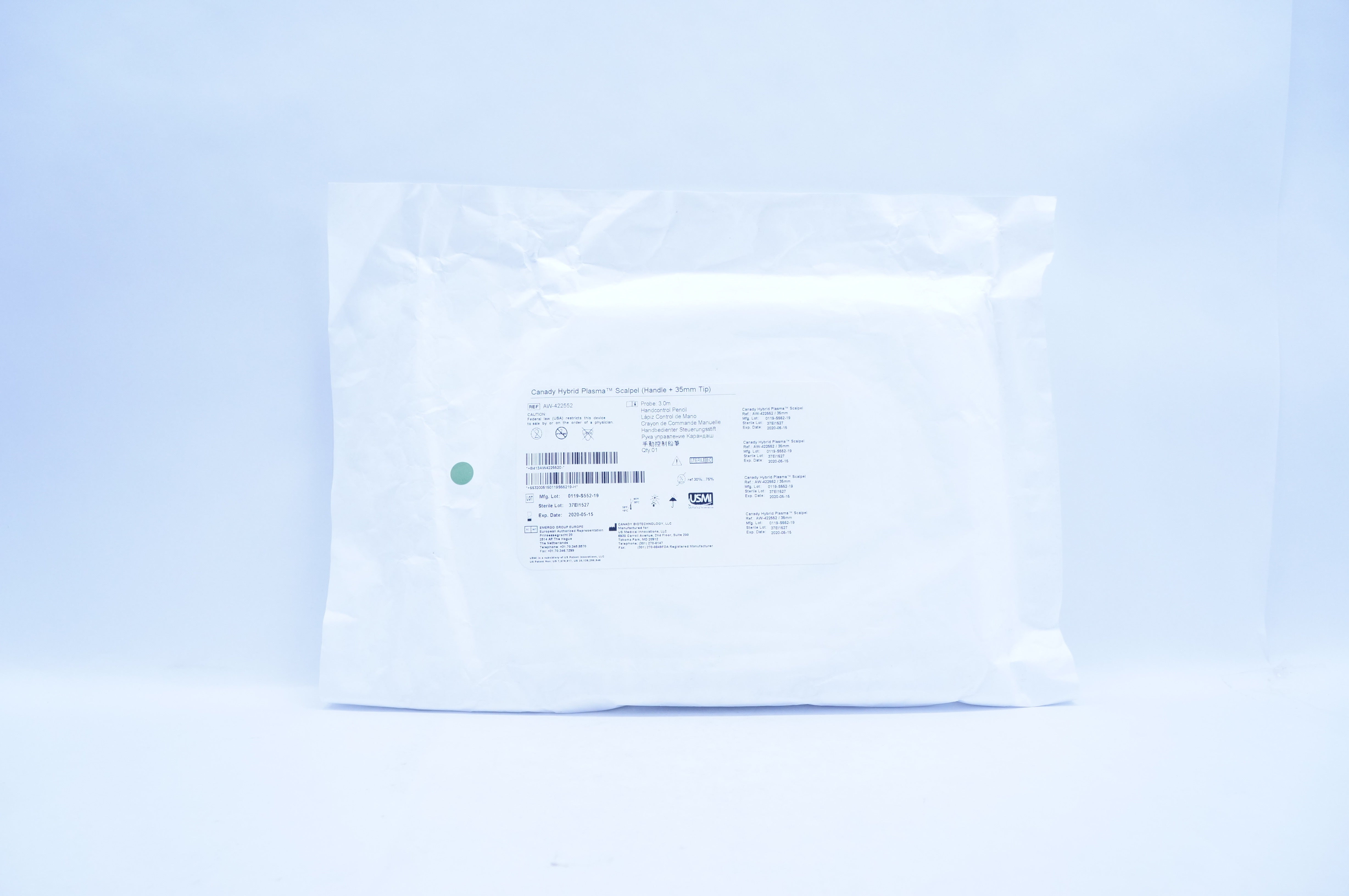 Canady AW-422552 Hybrid Plasma Scalpel ( Handle + 35mm Tip) (x)