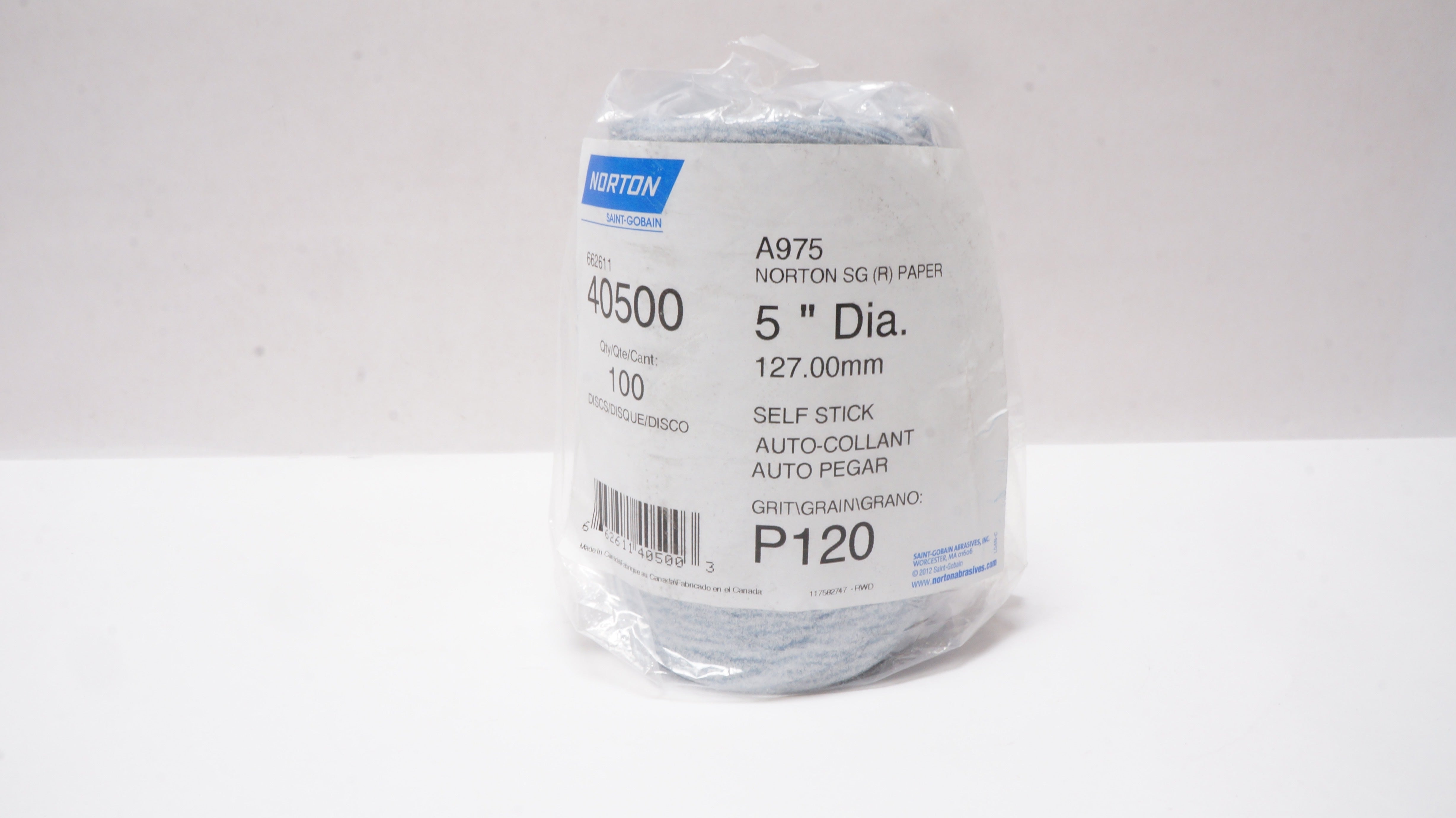 Norton 40500 A975 Norton SG Paper 5inch 127mm - Pack of 100