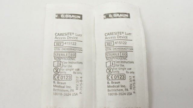 Braun 415122 CARESITE Luer Access Device - Pack of 2