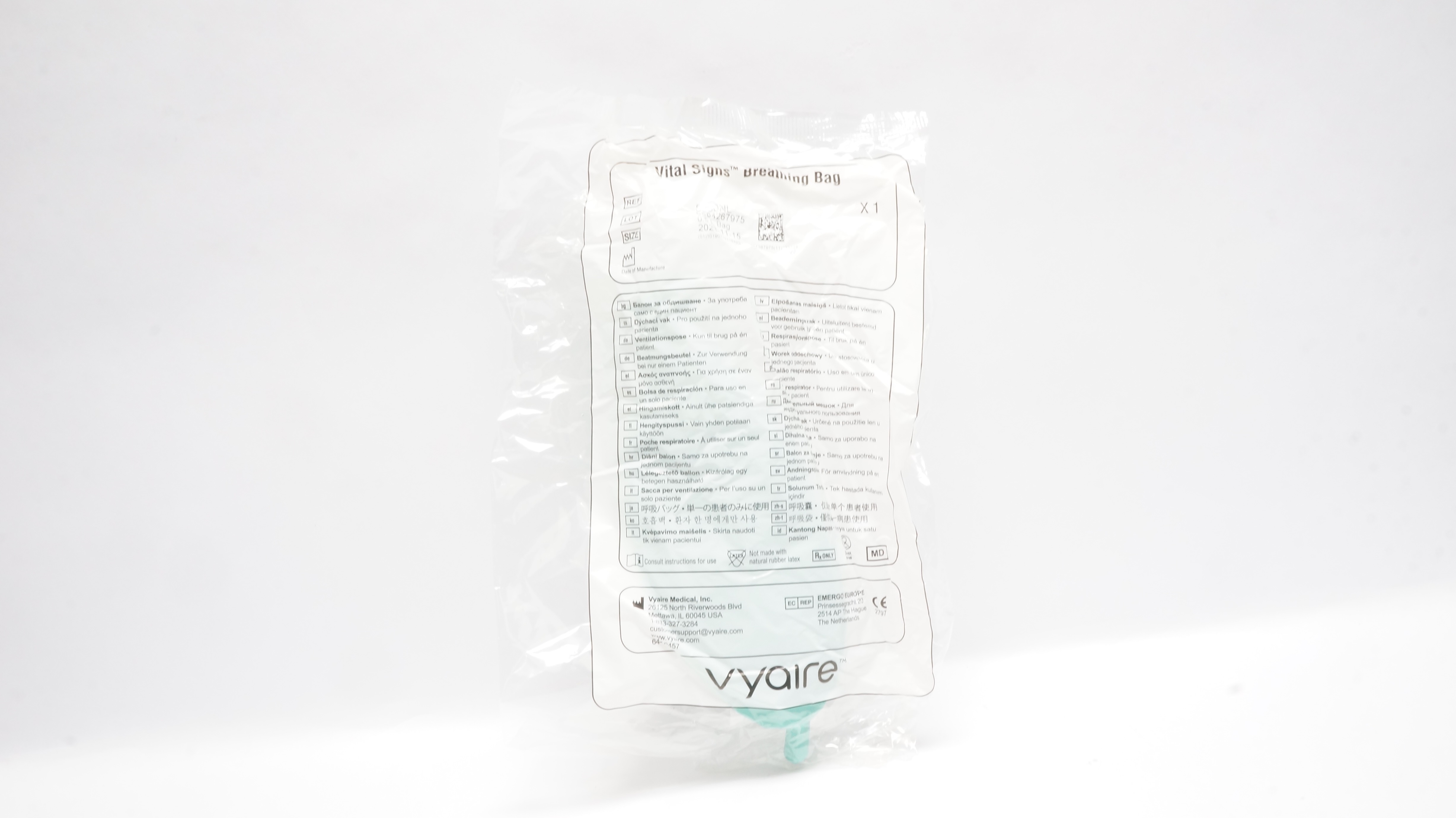 Vyaire 5060NL Vital Signs Breathing Bag 0.5L