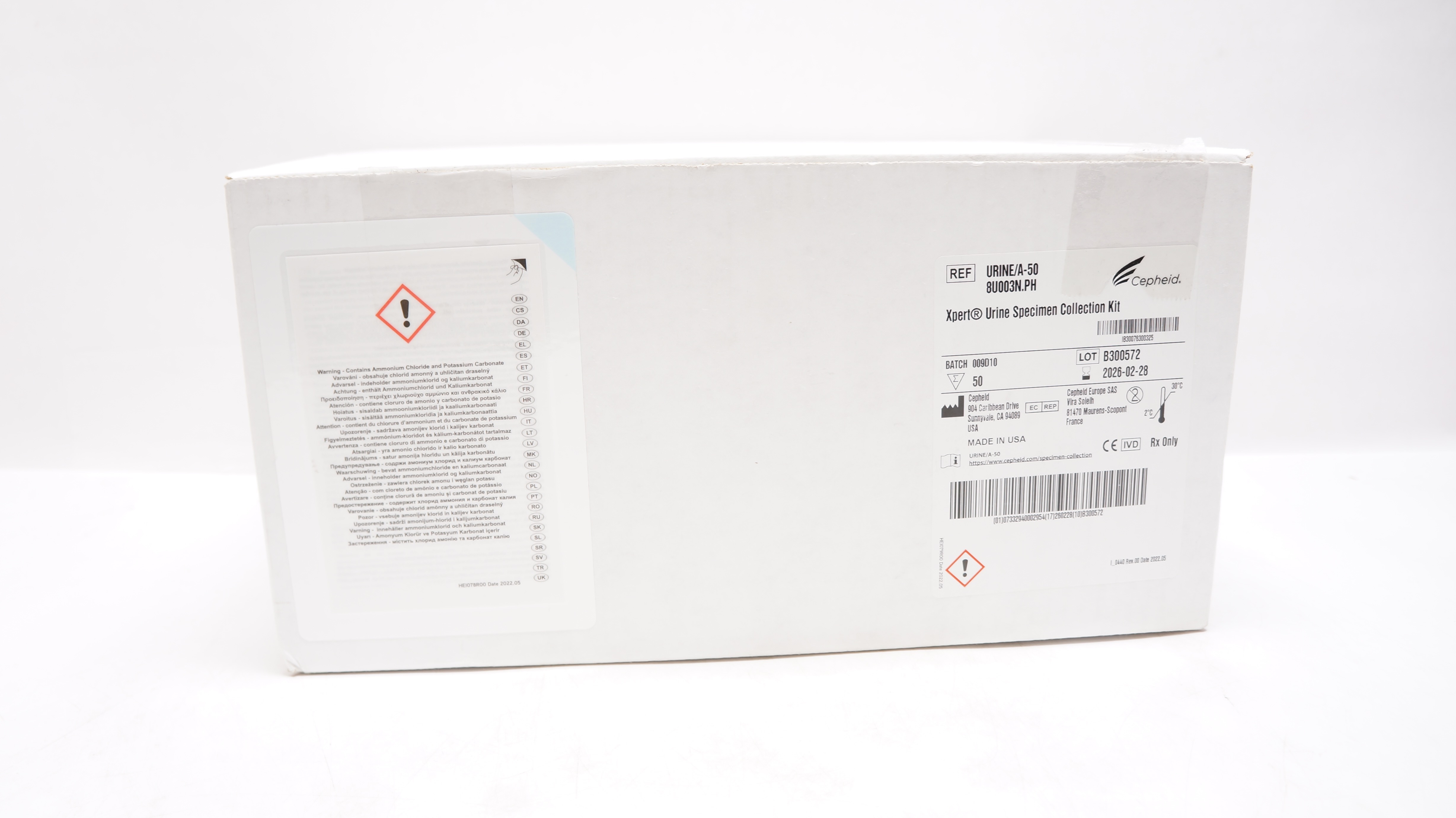 Cepheid URINE/A-50 Xpert Urine Specimen Collection Kit - Case of 50