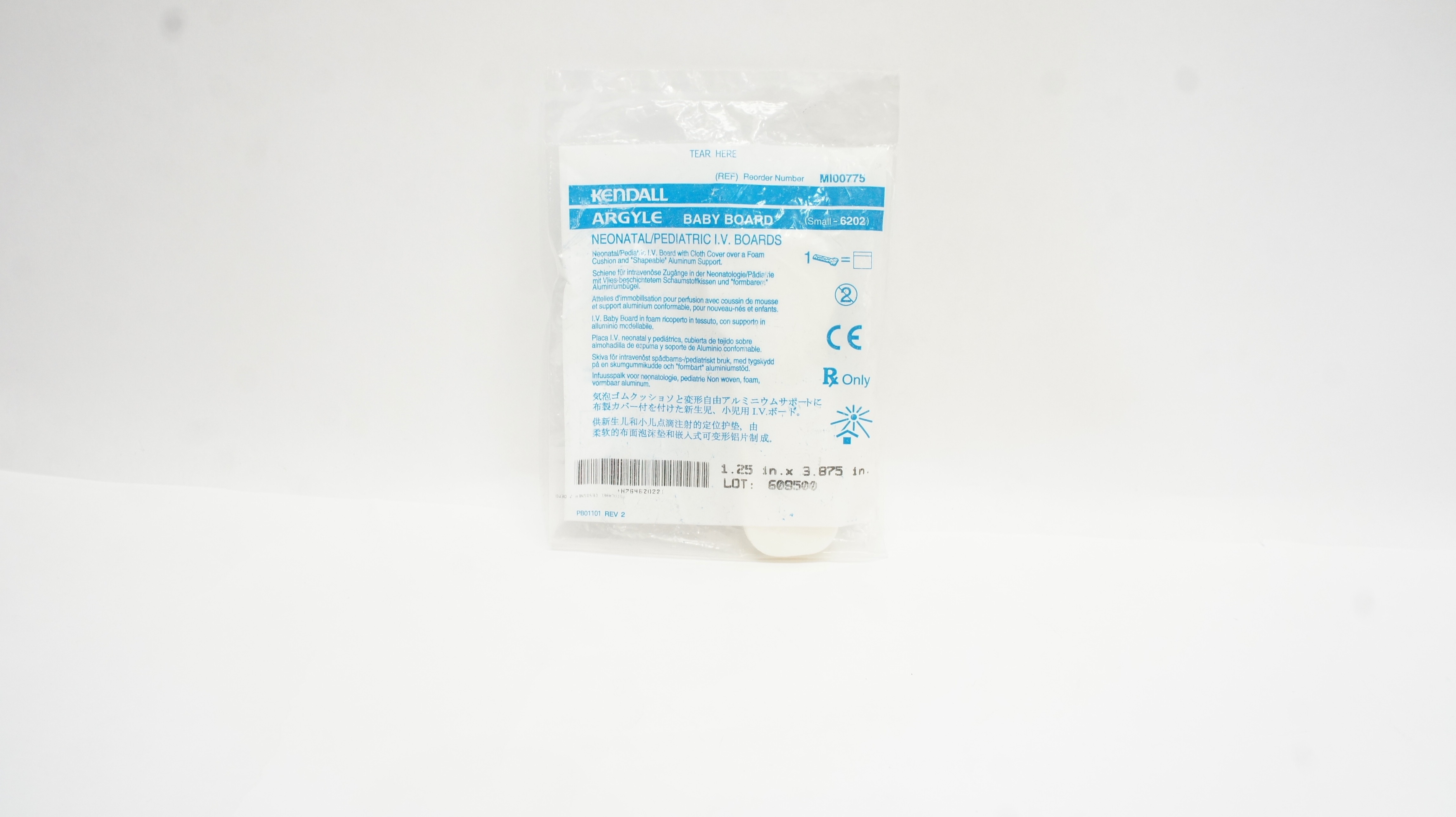 Tyco Healthcare MI00775 Kendall Argyle Baby Board, Small 1-5/8 x 3-7/8inch