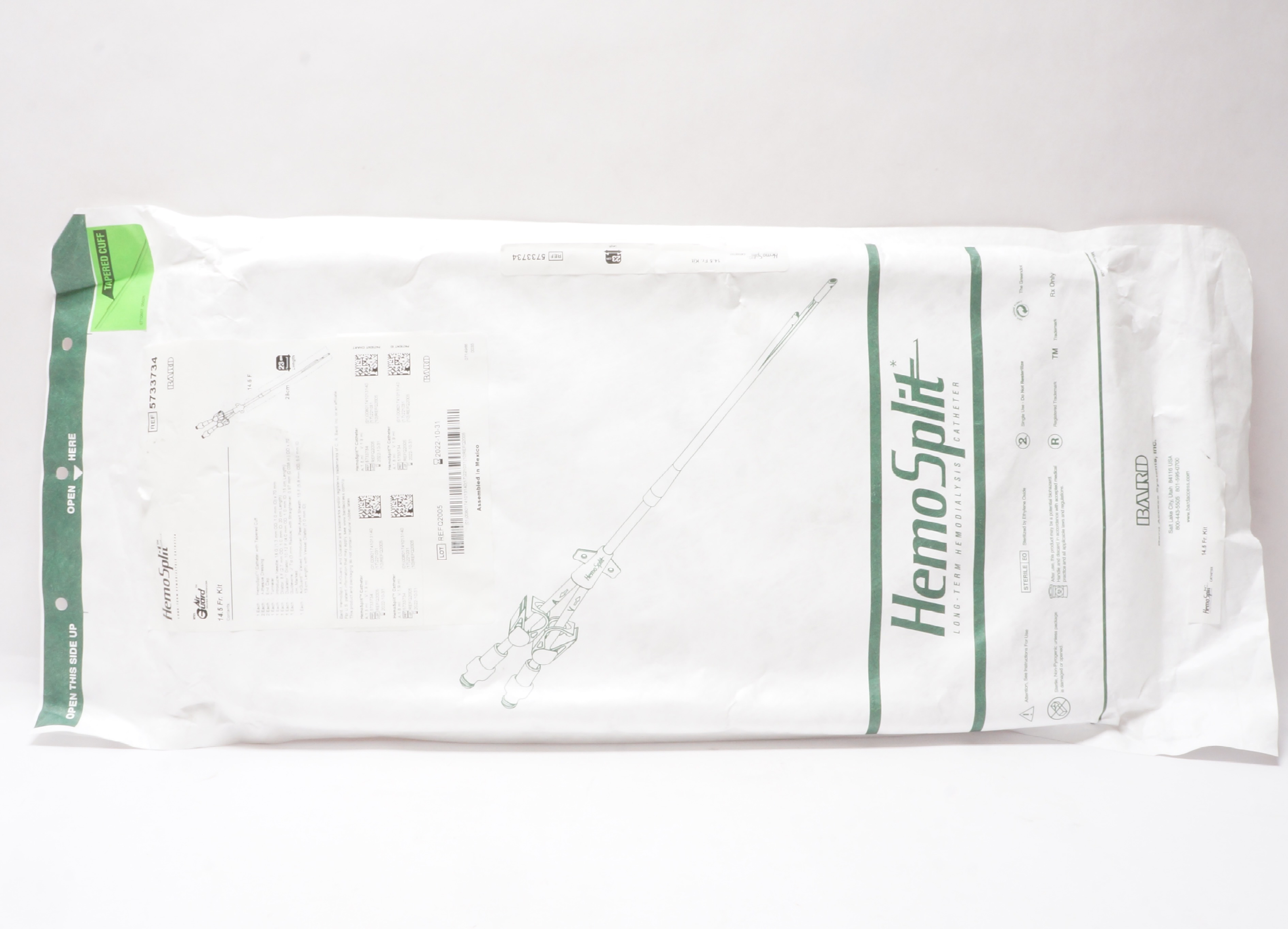 Bard 5733734 HemoSplit Long Term Hemodialysis Cath. 14.5Fr. Kit  (x)