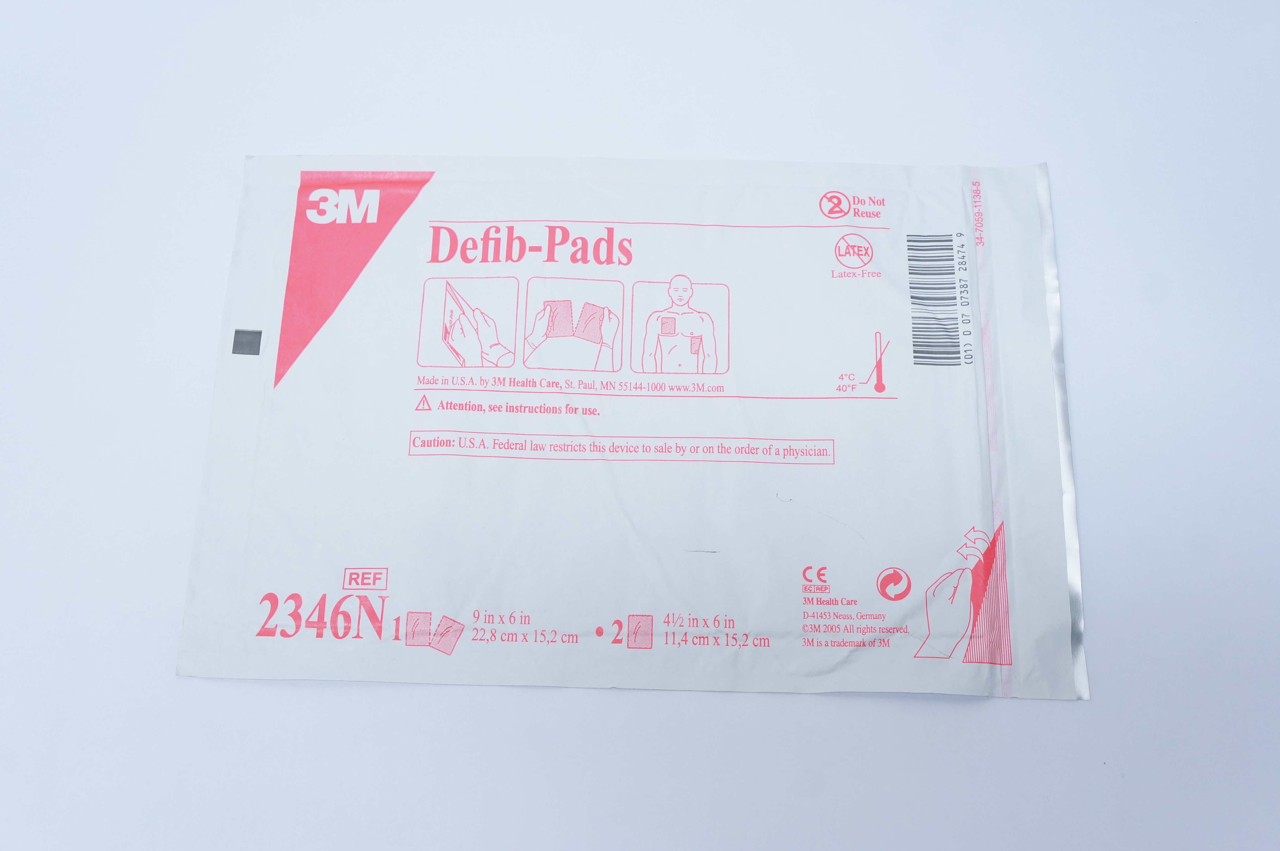 3M 2346N Defi-Pads 9inch x 6inch, 4-1/2inch x 6inch (x)