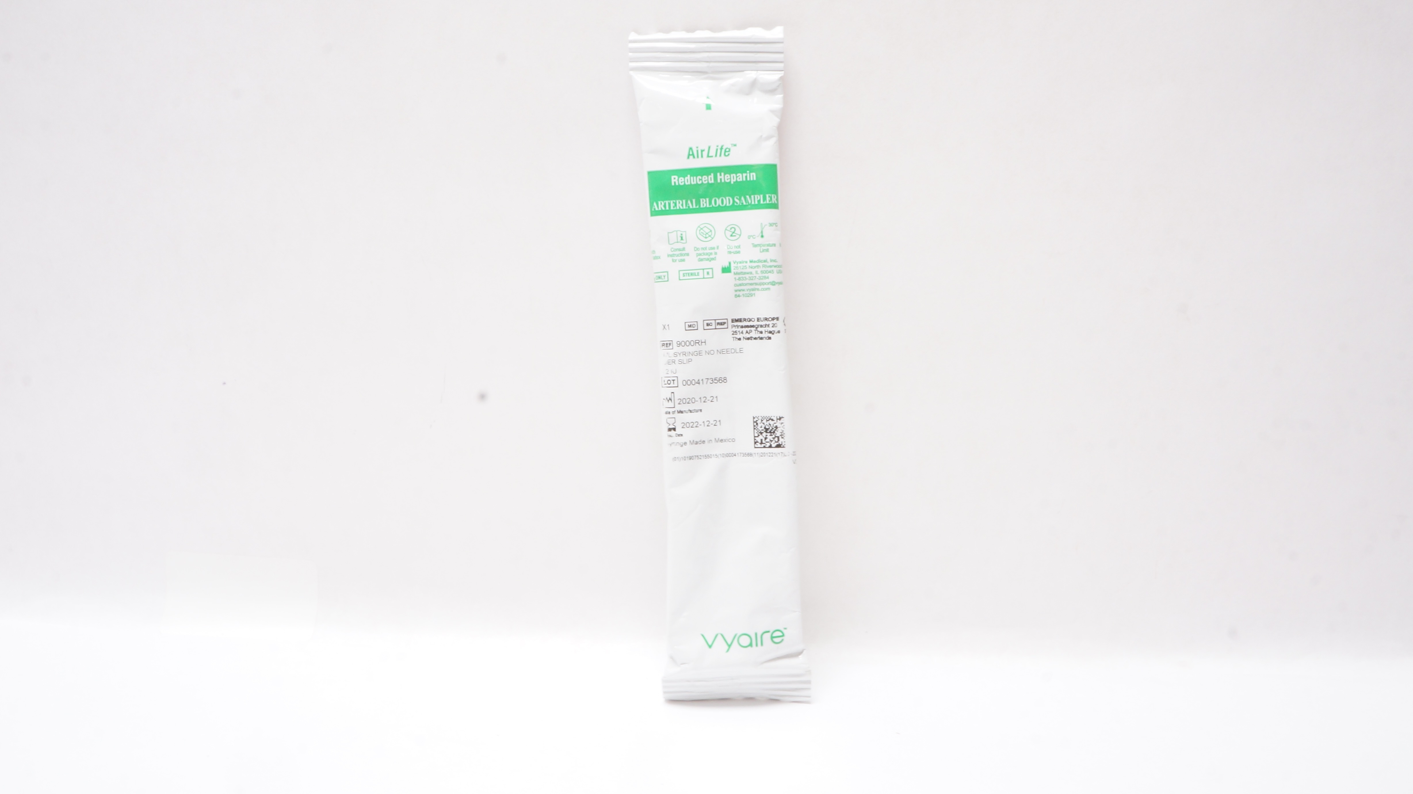 Vyaire 9000RH Airlife Reduced Heparin Arterial Blood Sampler (x)