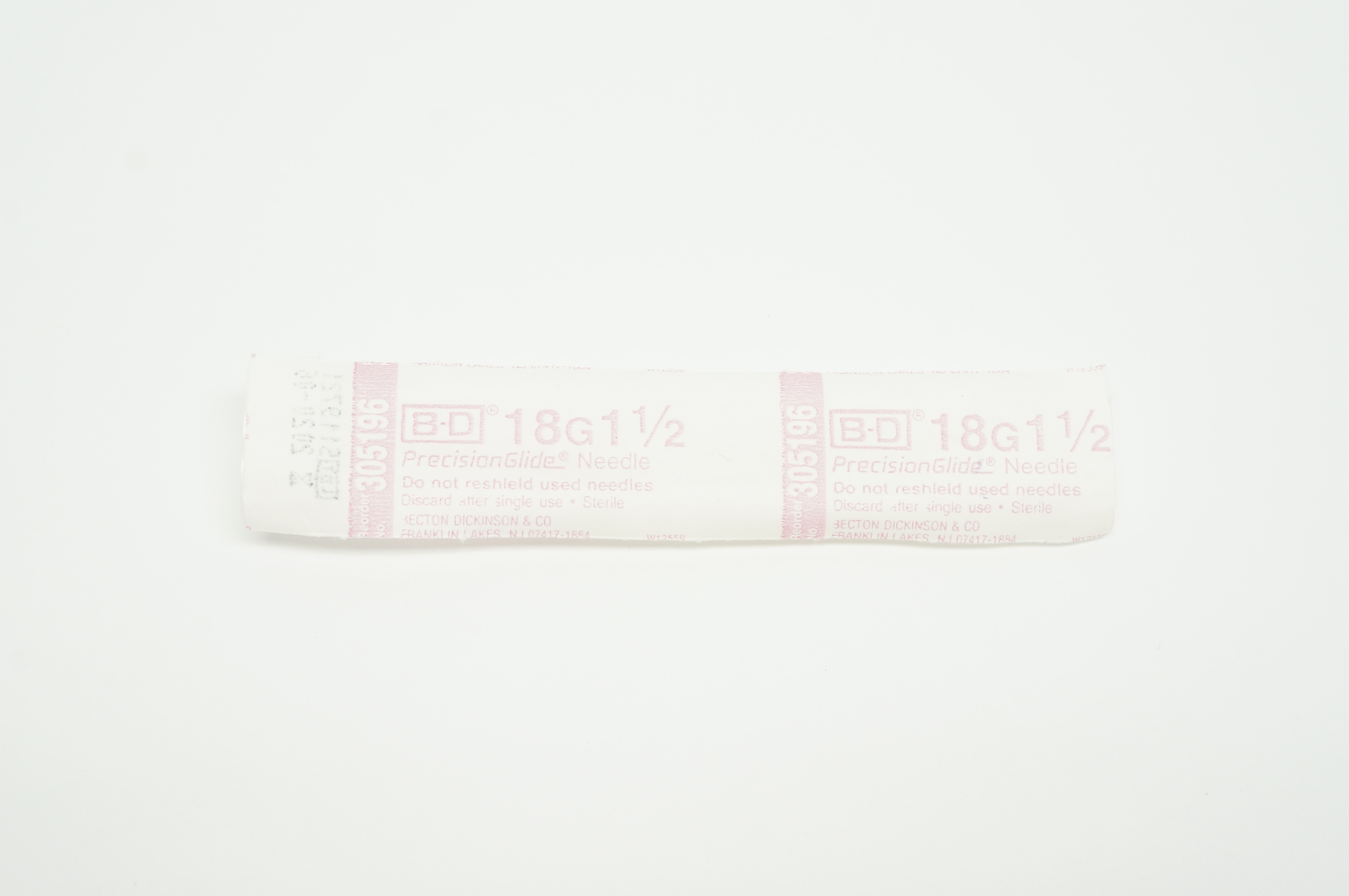 BD 305196 Becton Dickinson PrecisionGlide Ndle. 18G 1-1/2 (x)