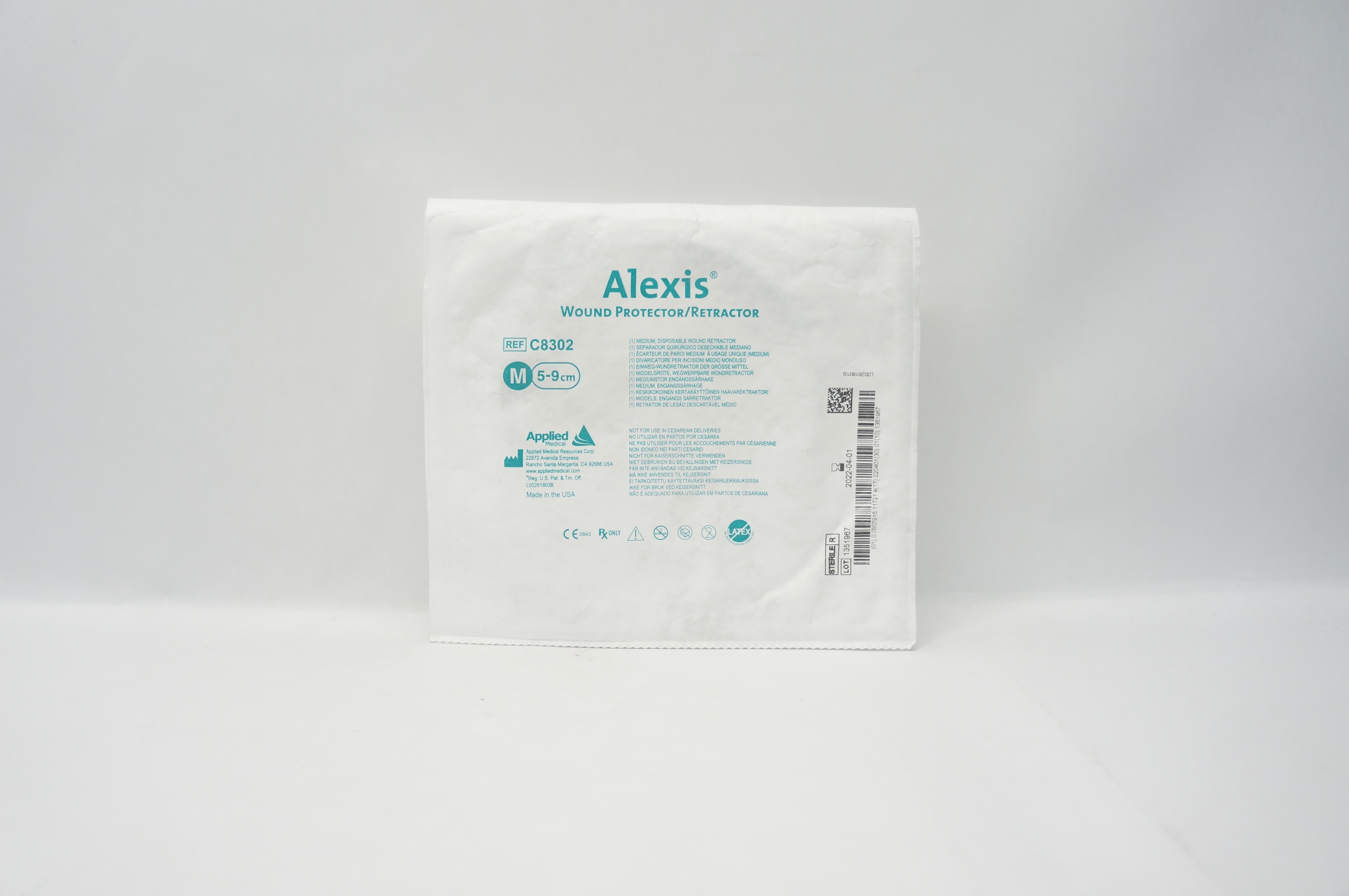 Applied Medical C8302 Alexis Wound Protector/Retractor 5-9cm, Medium (x)