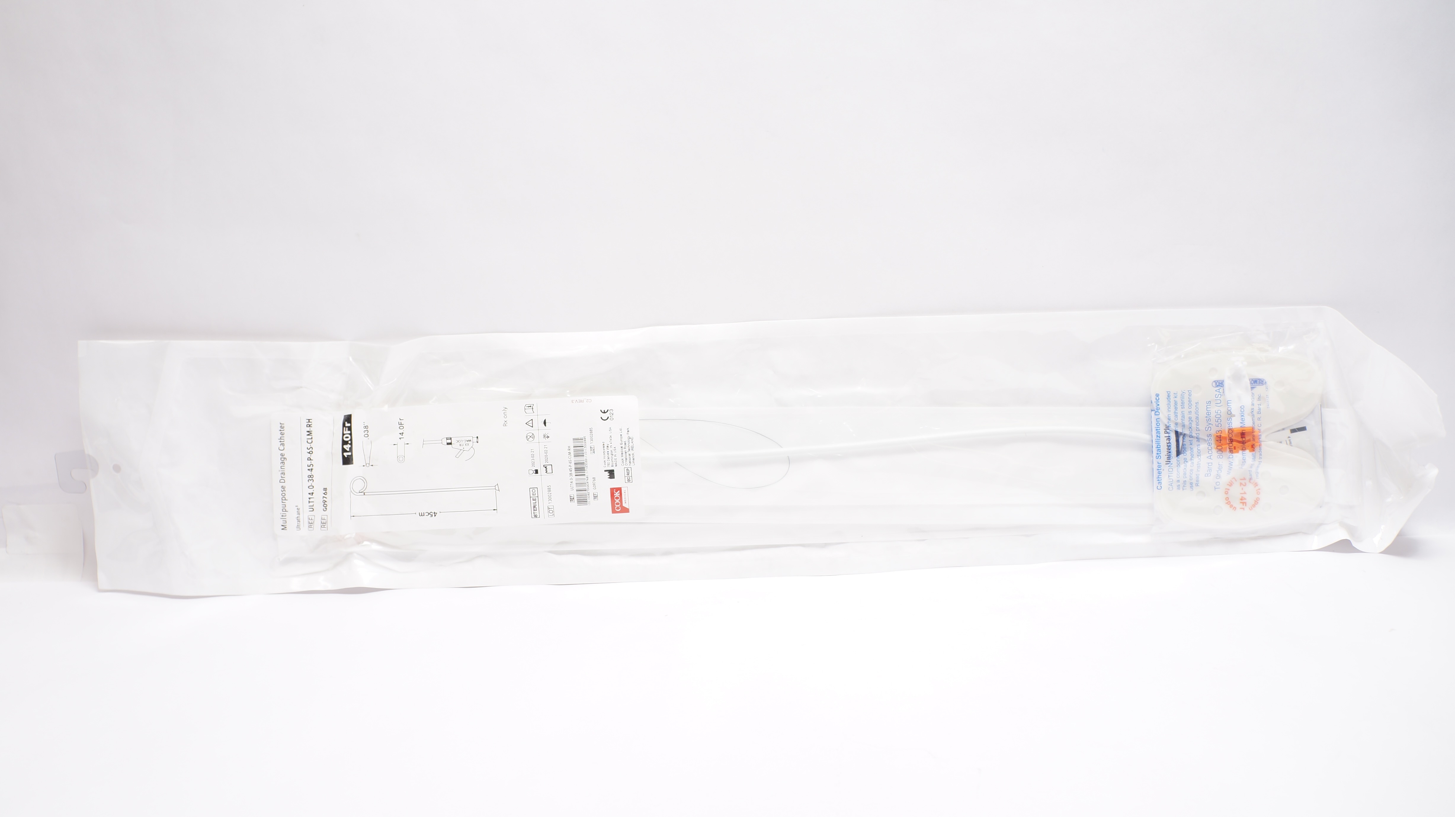 Cook Medical G09768 Multipurpose Drainage Cath. 14.0Fr x 45cm x .038inch (x)