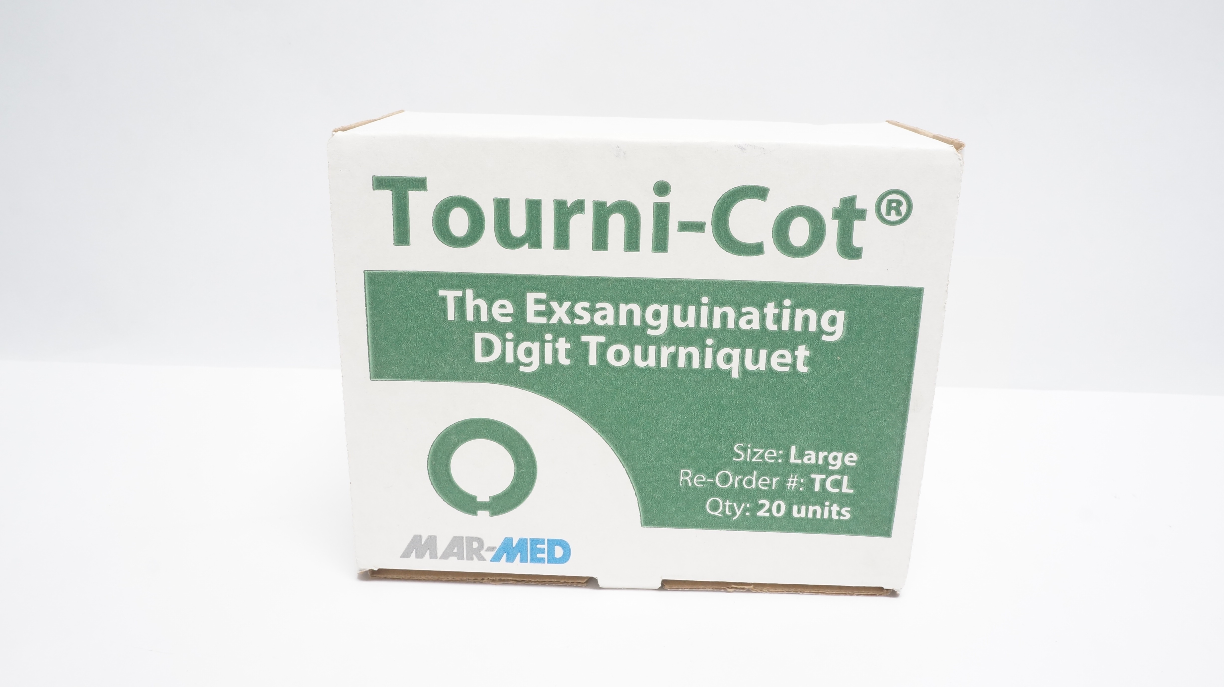 MAR-MED TCL Tourni-Cot, Exsanguinating Digit Tourniquet, Large  - Box of 20 (x)