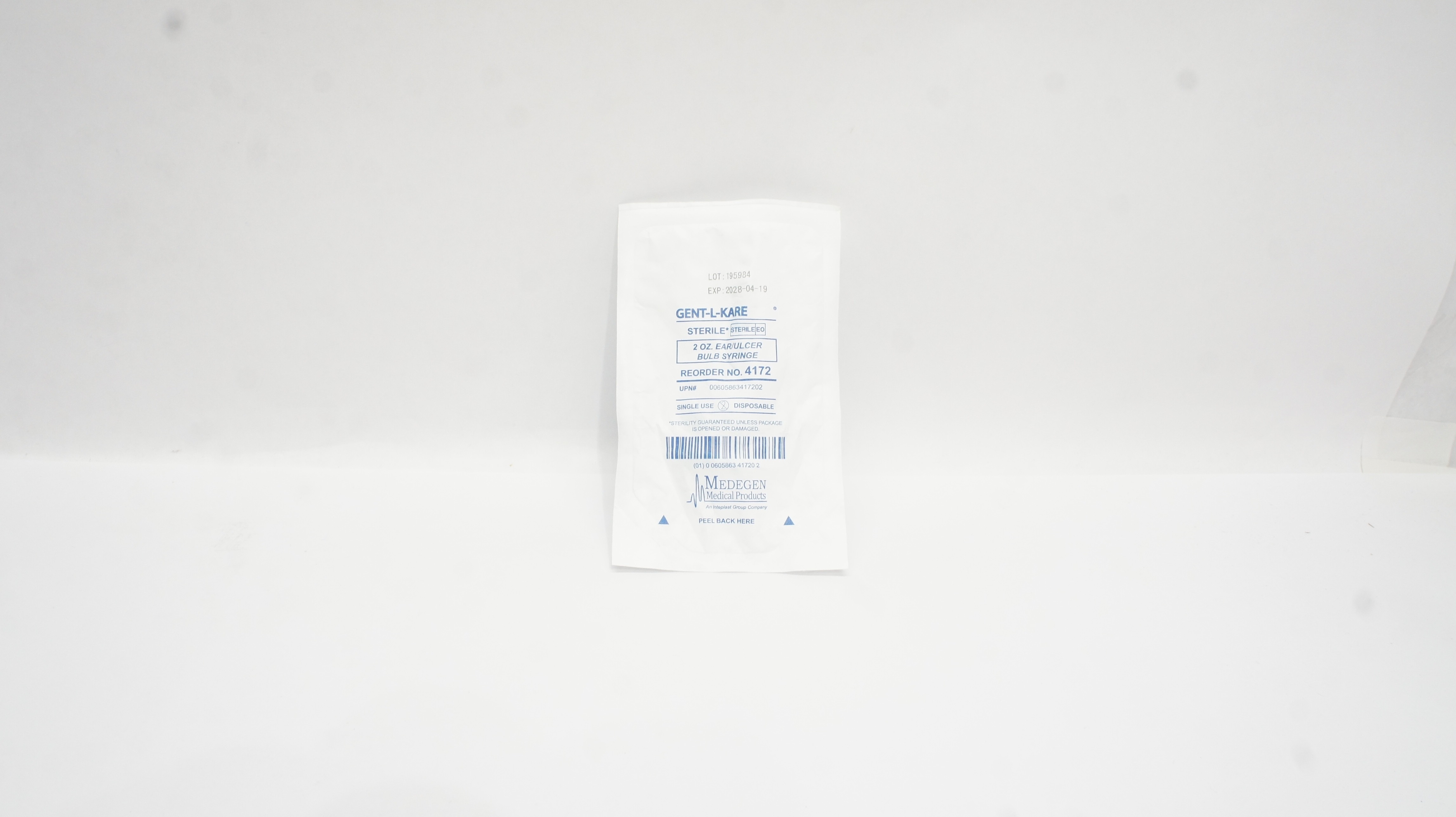 Medegen Medical 4172 Gent-L-Kare 2oz Ear/Ulcer Bulb Syringe