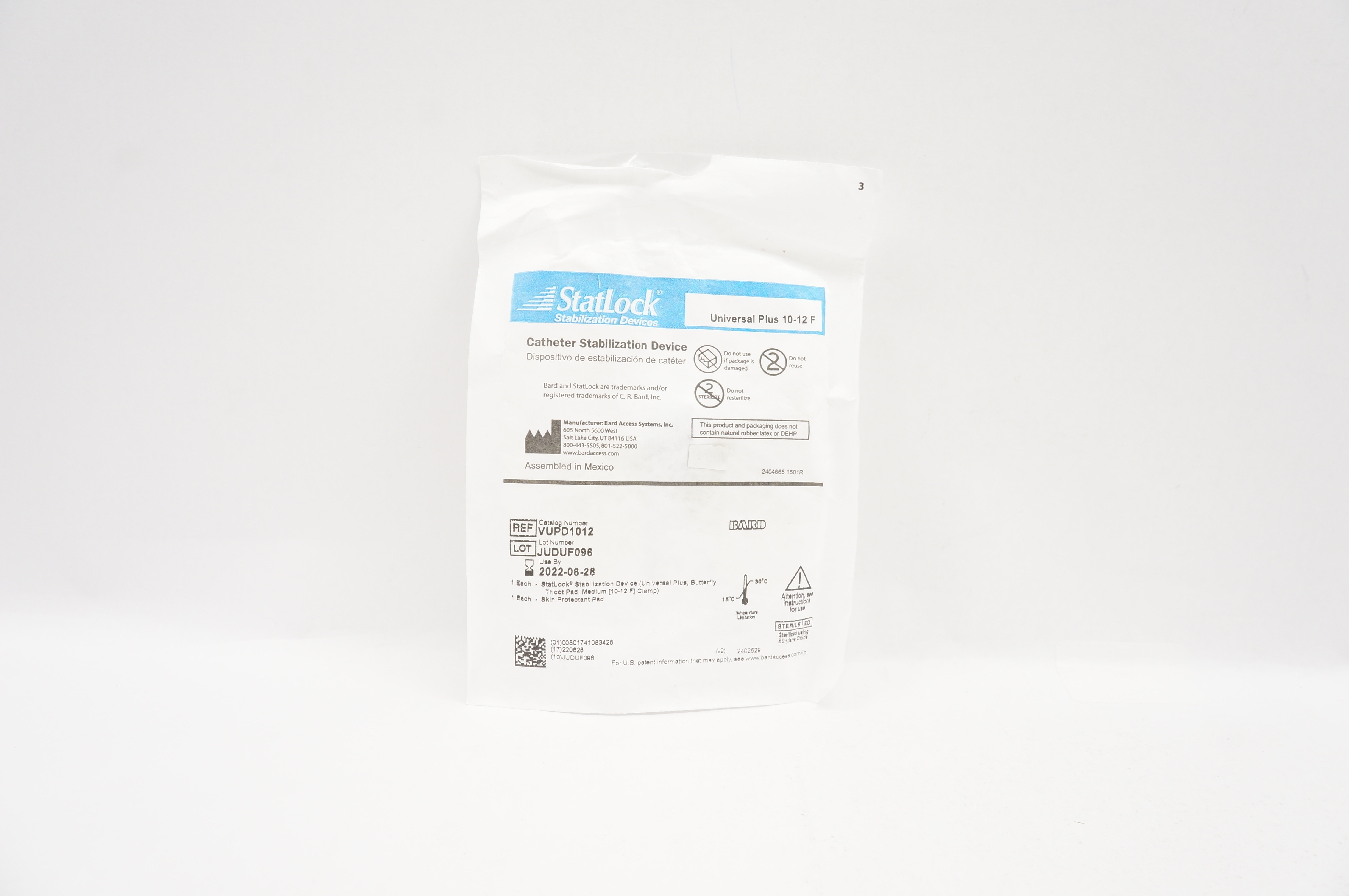 Bard VUPD1012 StatLock Cath. Stabilization Device