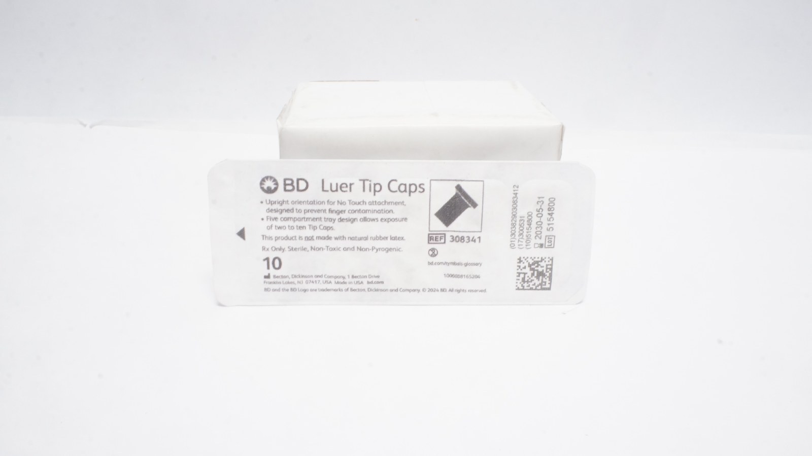 BD 308341 Luer Tip Caps Sterile Pack of 10