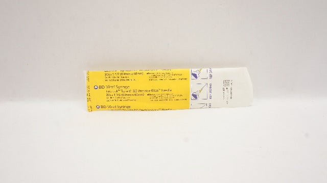 BD 309645 Syringe Luer-Lok Tip W/ BD Precision Glide Ndle, 10mL, 20G x 1-1/2inch