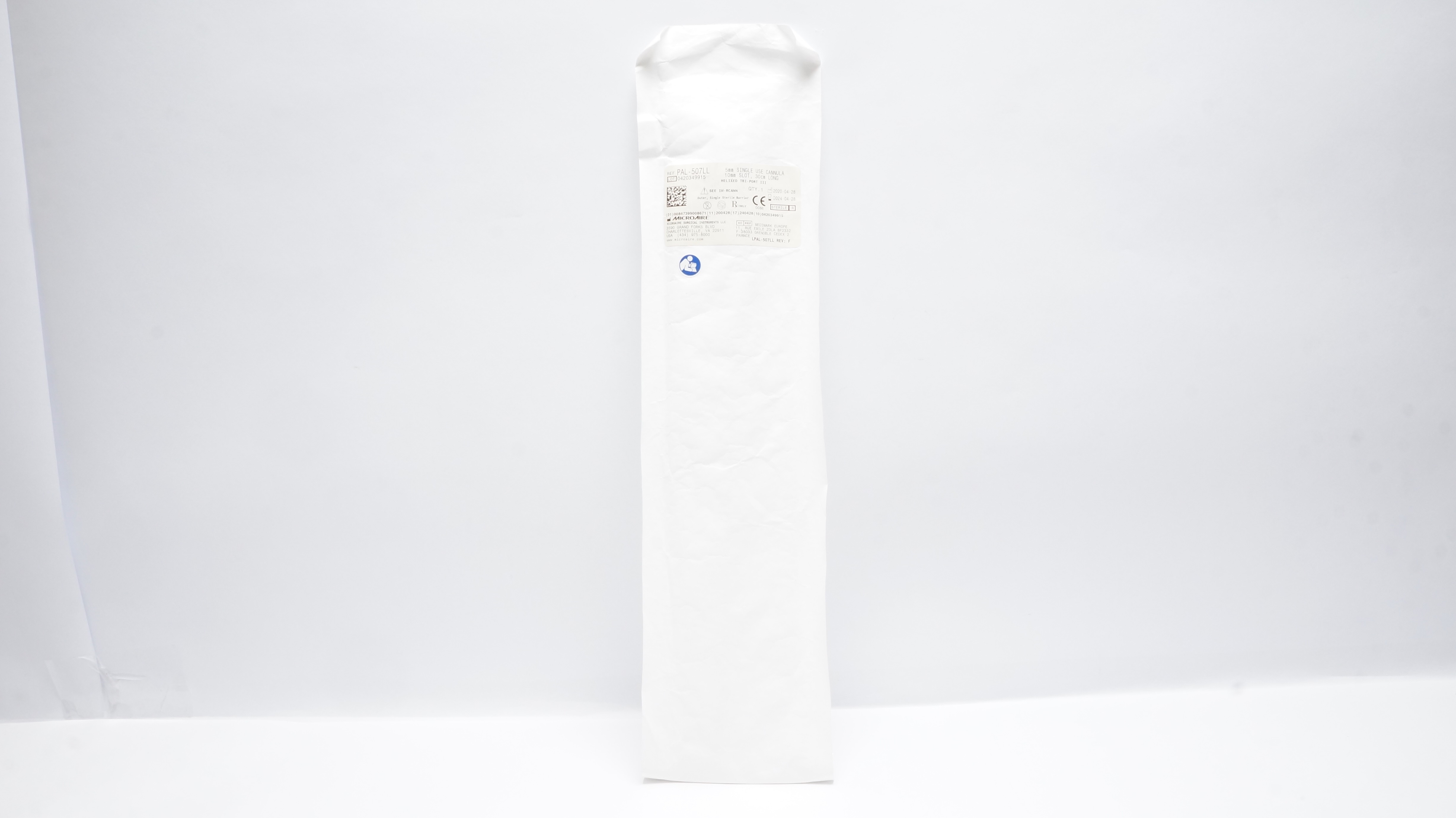 Microaire PAL-507LL 5mm Single Use Helixed Tri-Port III Cannula 30 cm (x)