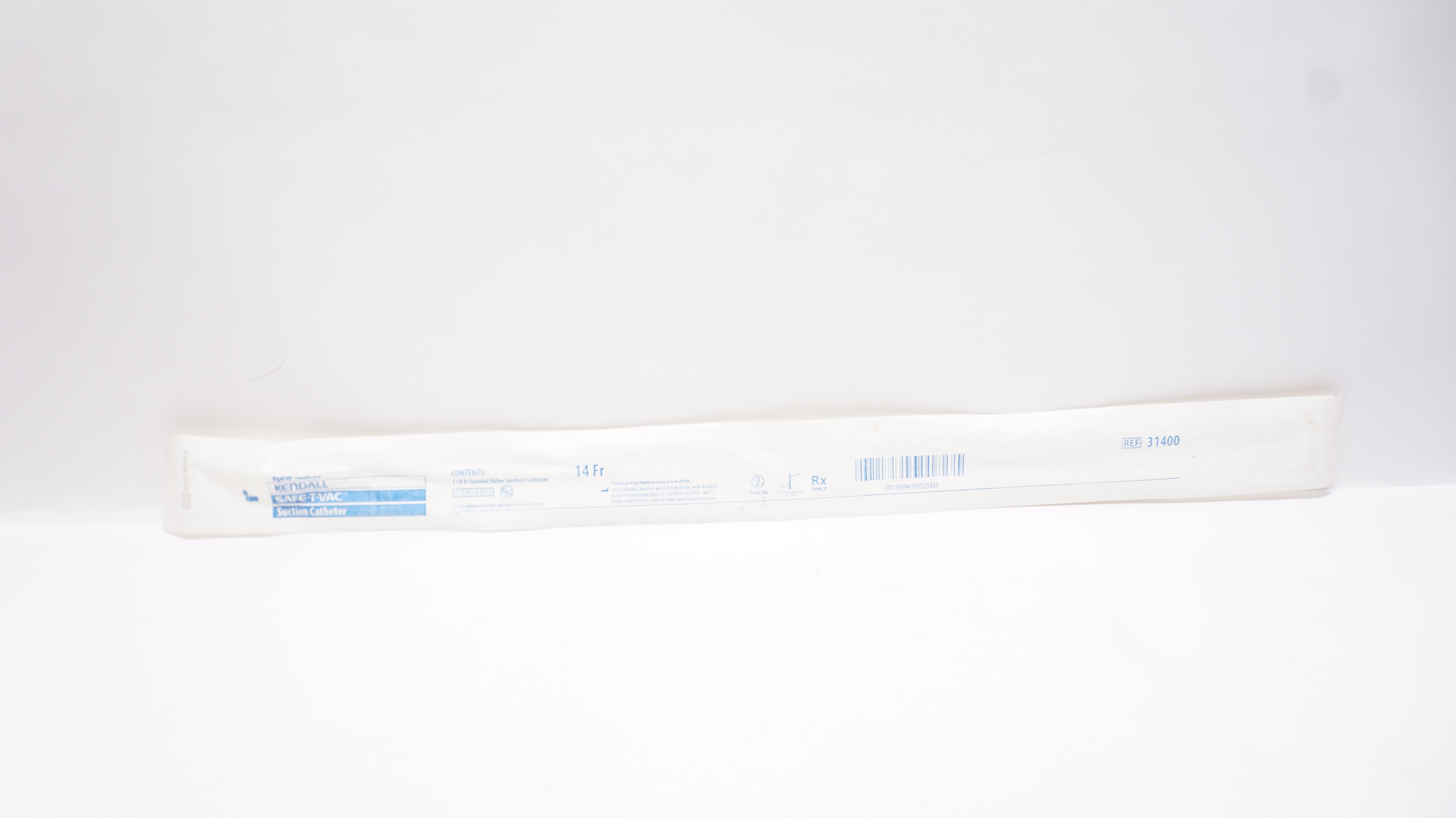 Tyco 31400 Kendall Safe-T-Vac Suction Cath. W/Control Valve 14Fr