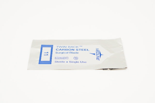 Medline RL10AHZ Twin Back Carbon Steel Surgical Blade, 11