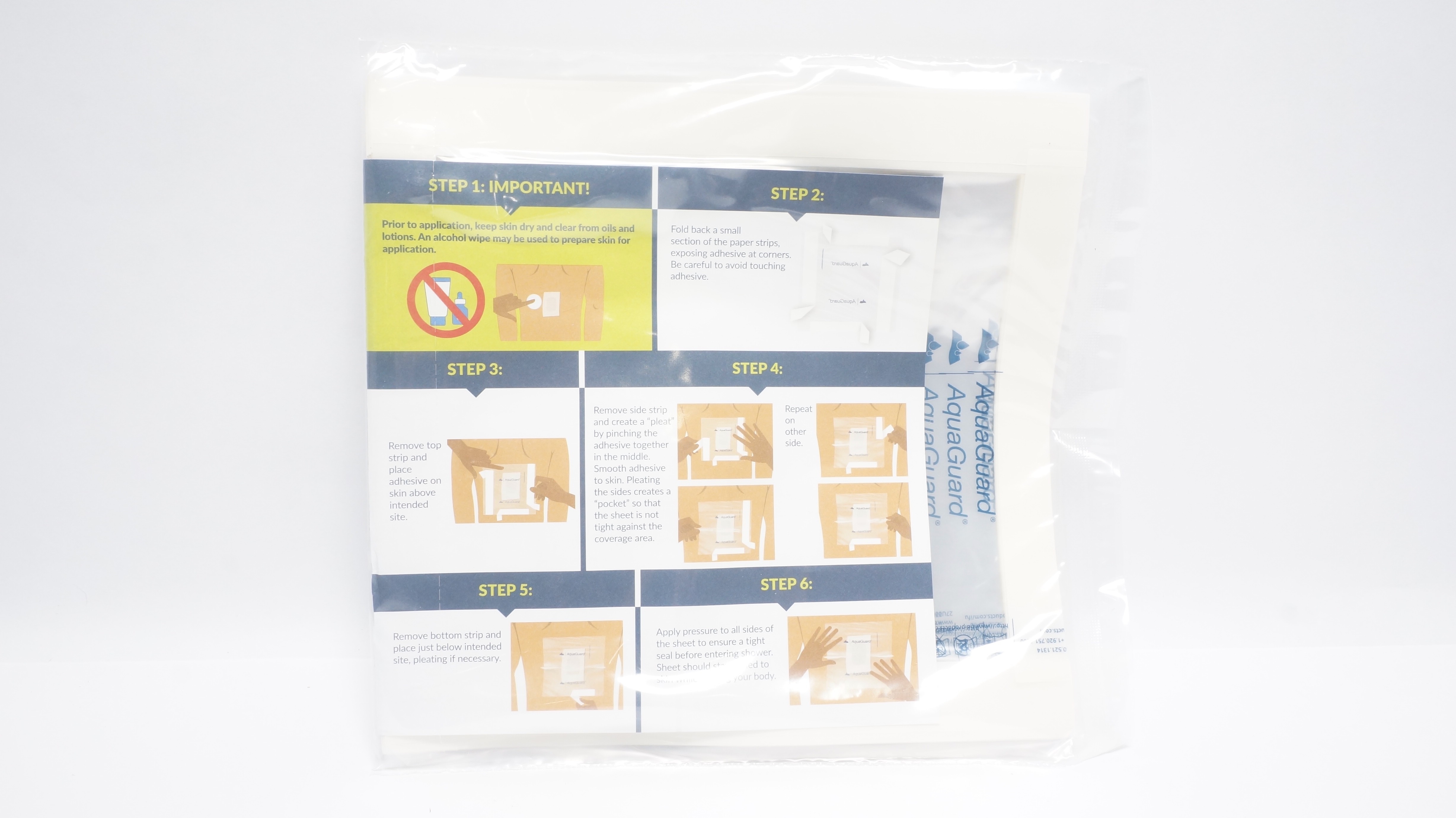 TIDI IFU 44U00147 AquaGuard Shower Protection Self-Adhesive Moisture Barrier
