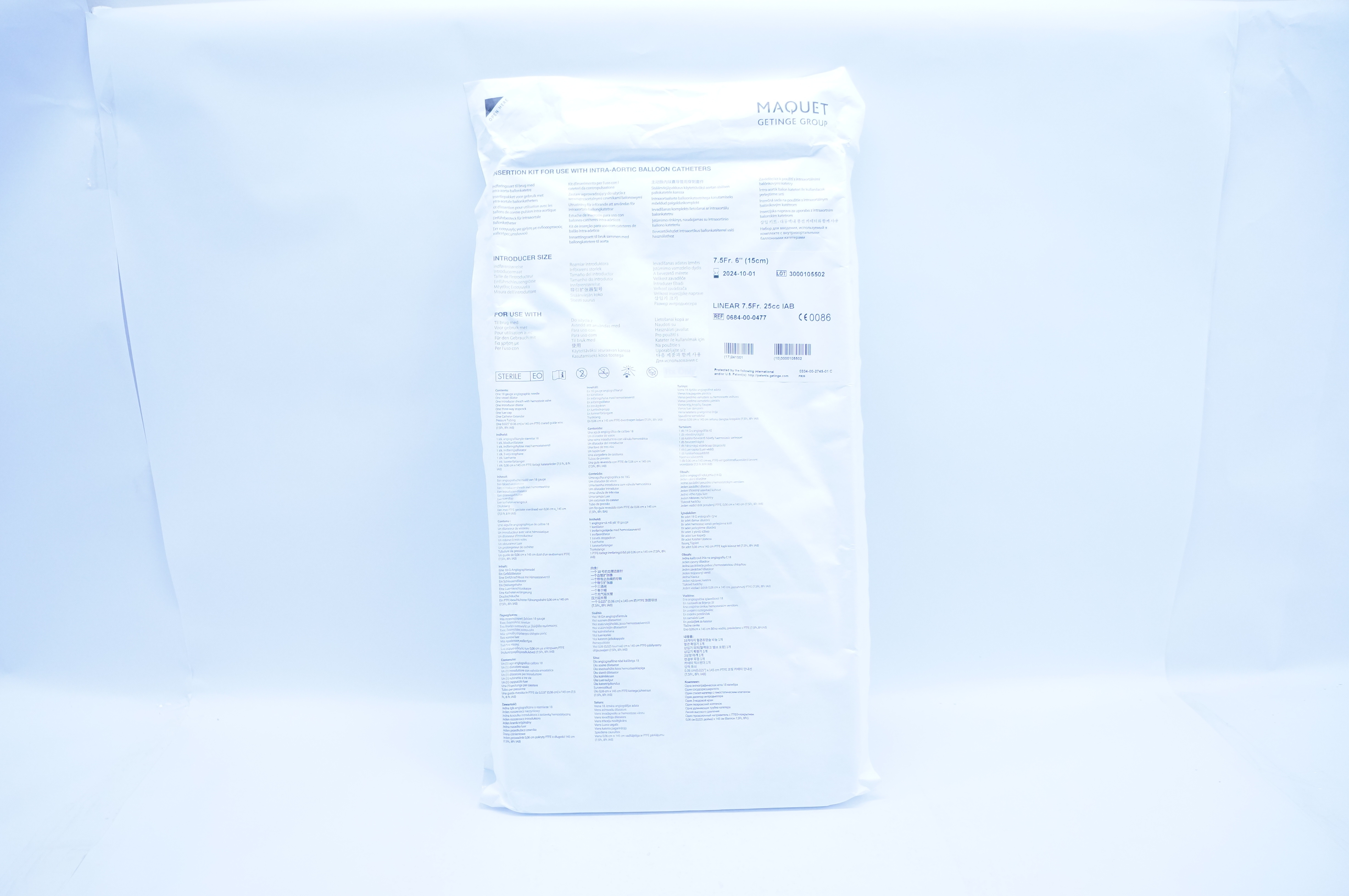 Maquet 0684-00-0477 Insertion Kit for Use with Intra-Aortic Balloon Cath. 7.5Fr.