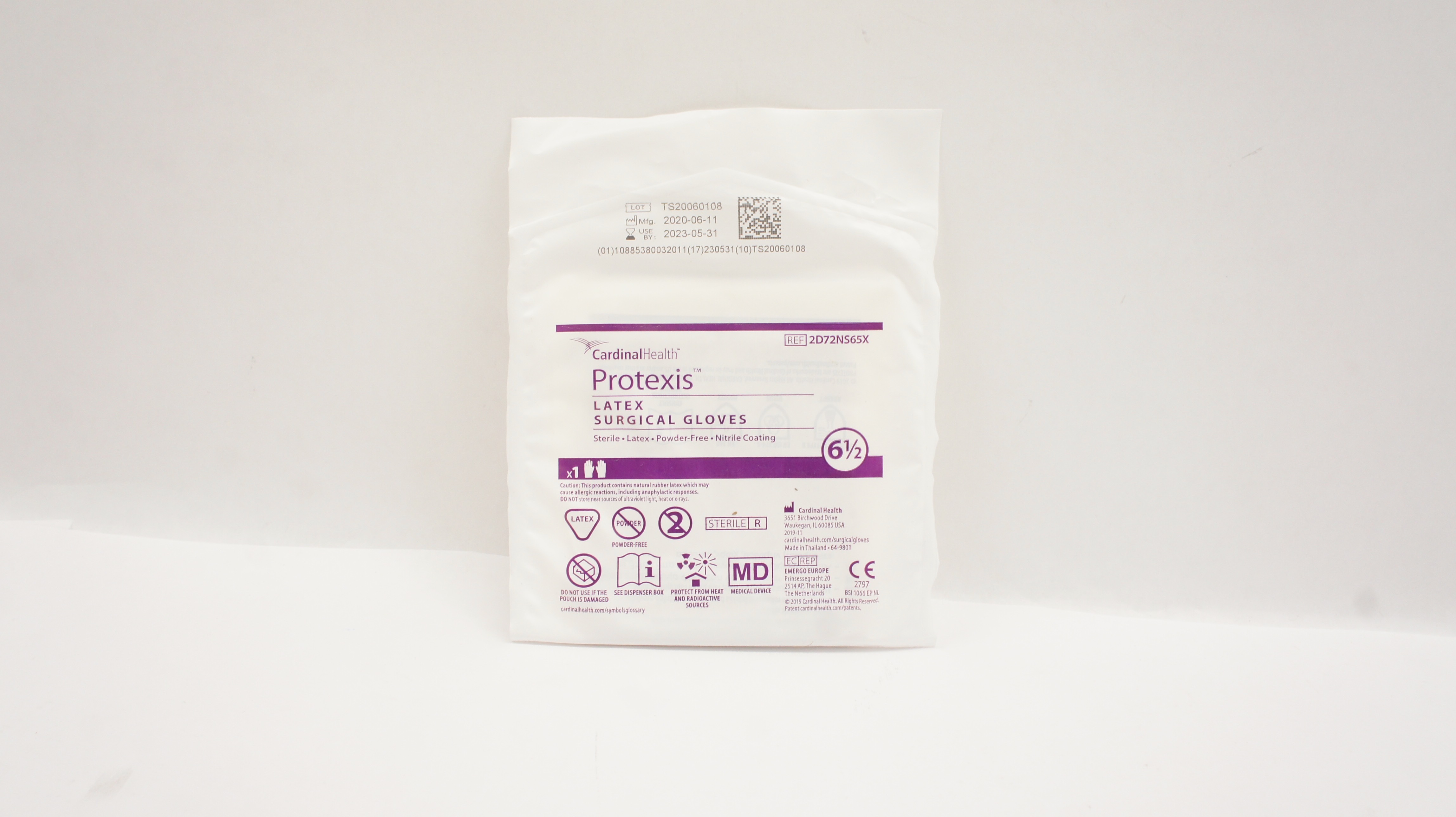 Cardinal Health 2D72NS65X Protexis Latex Surgical Gloves Size 6-1/2