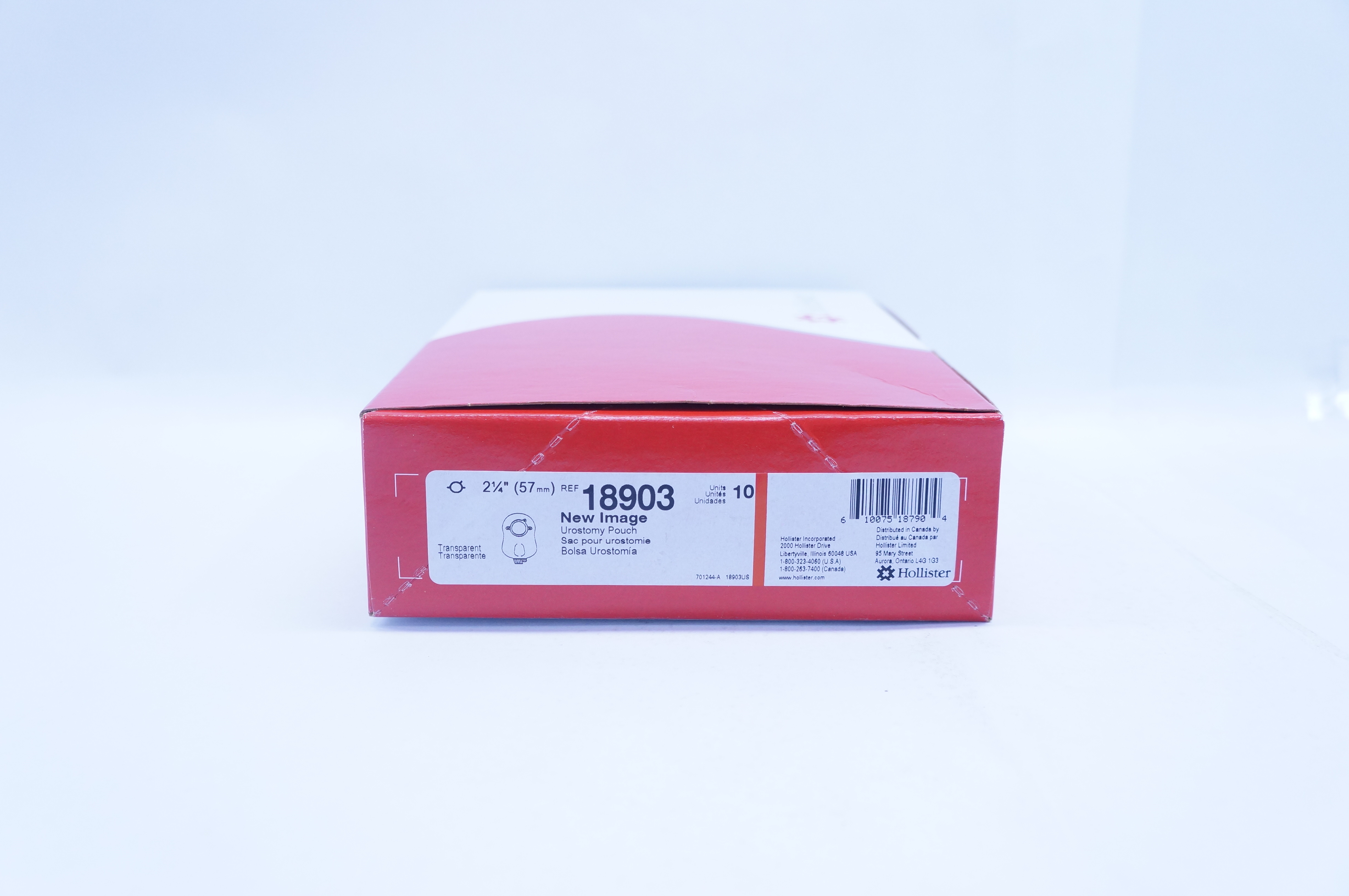 Hollister 18903 Urostomy Pouch Transparent 2 1/4 inch - Box of 10