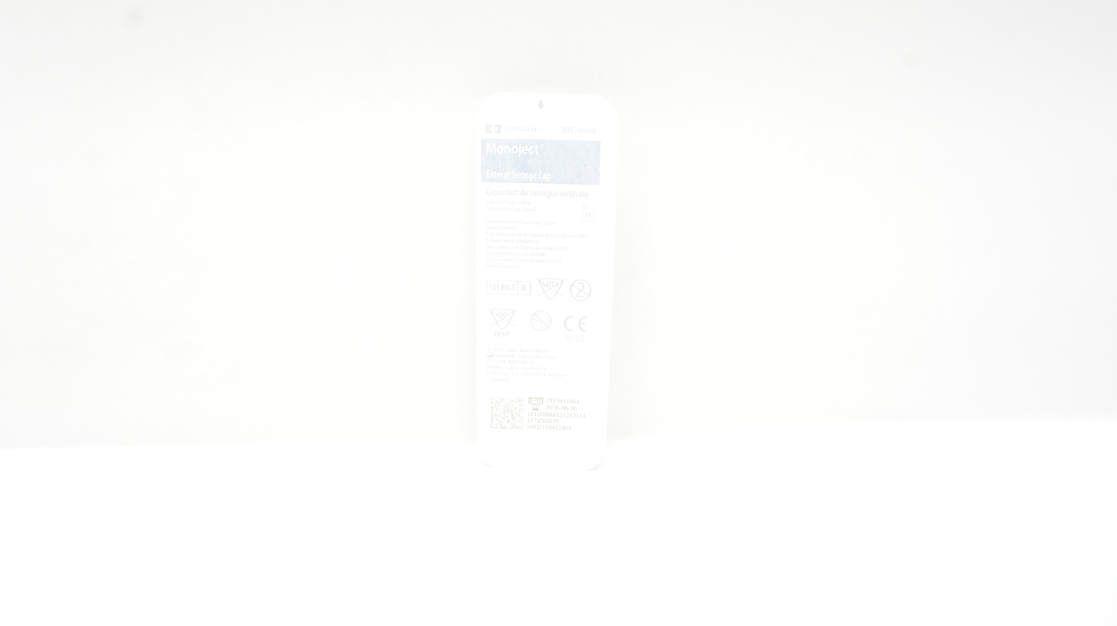 Covidien 400SE Monoject Enteral Syringe Cap - Pack of 10