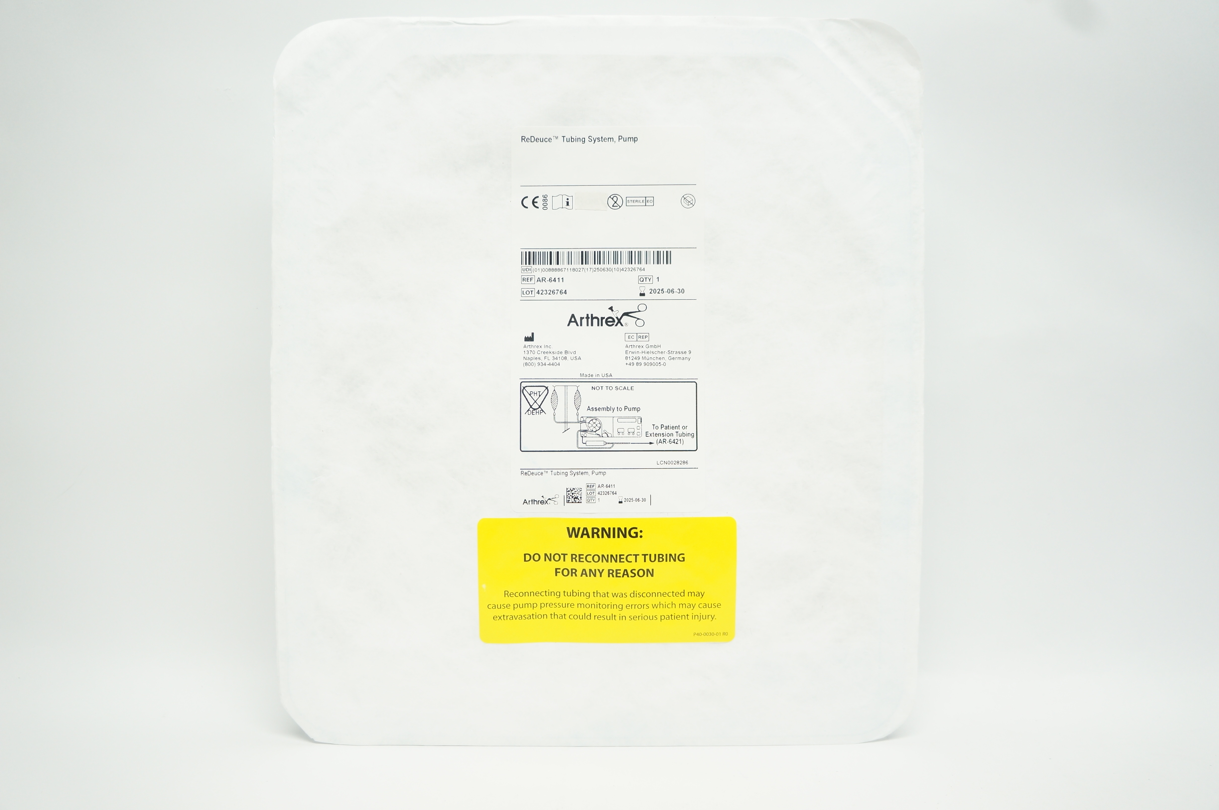 Arthrex AR-6411 ReDeuce Tubing System, Pump