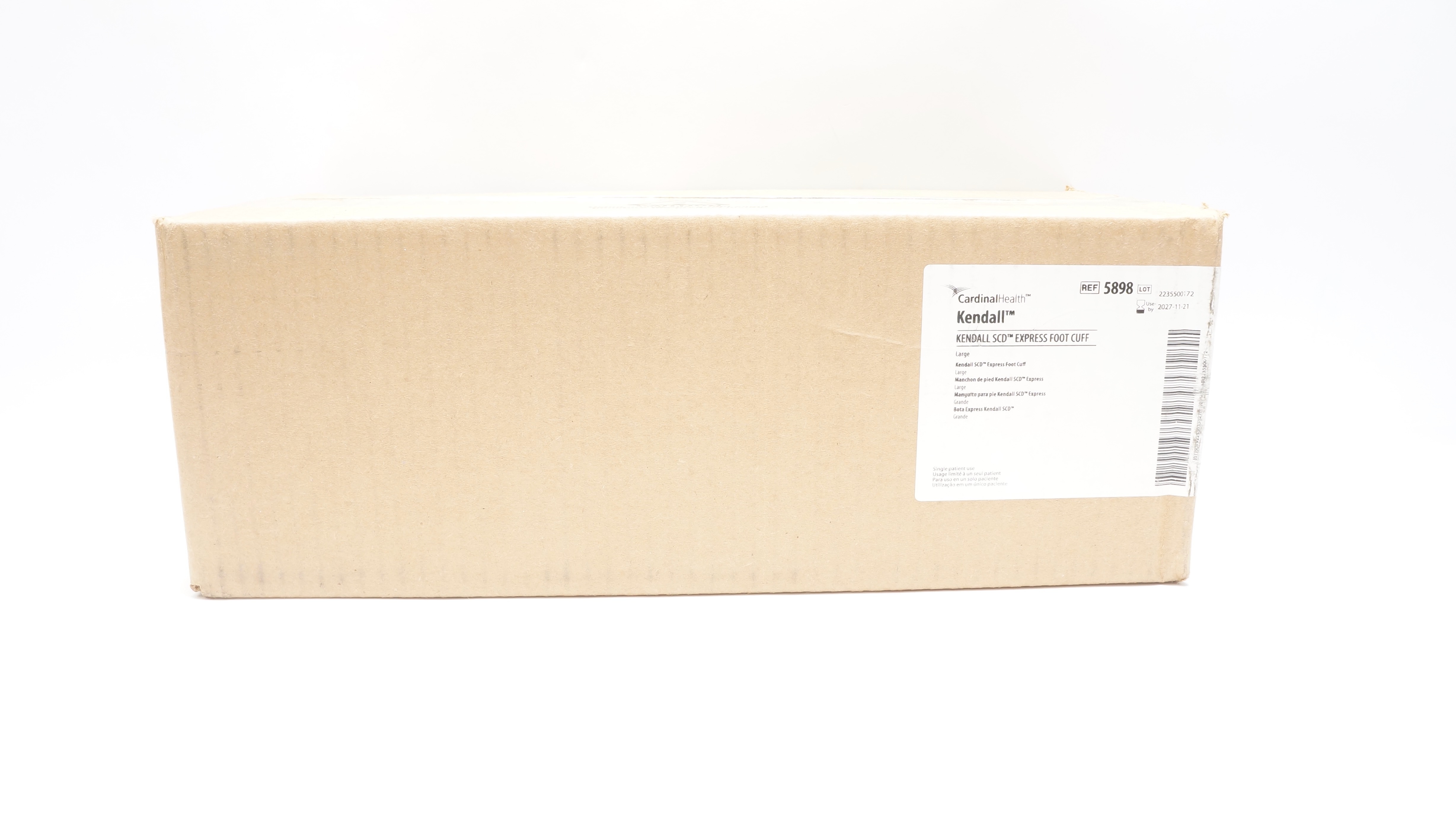 Cardinal Health 5898 Kendall SCD Express Foot Cuff,Large - Box of 10