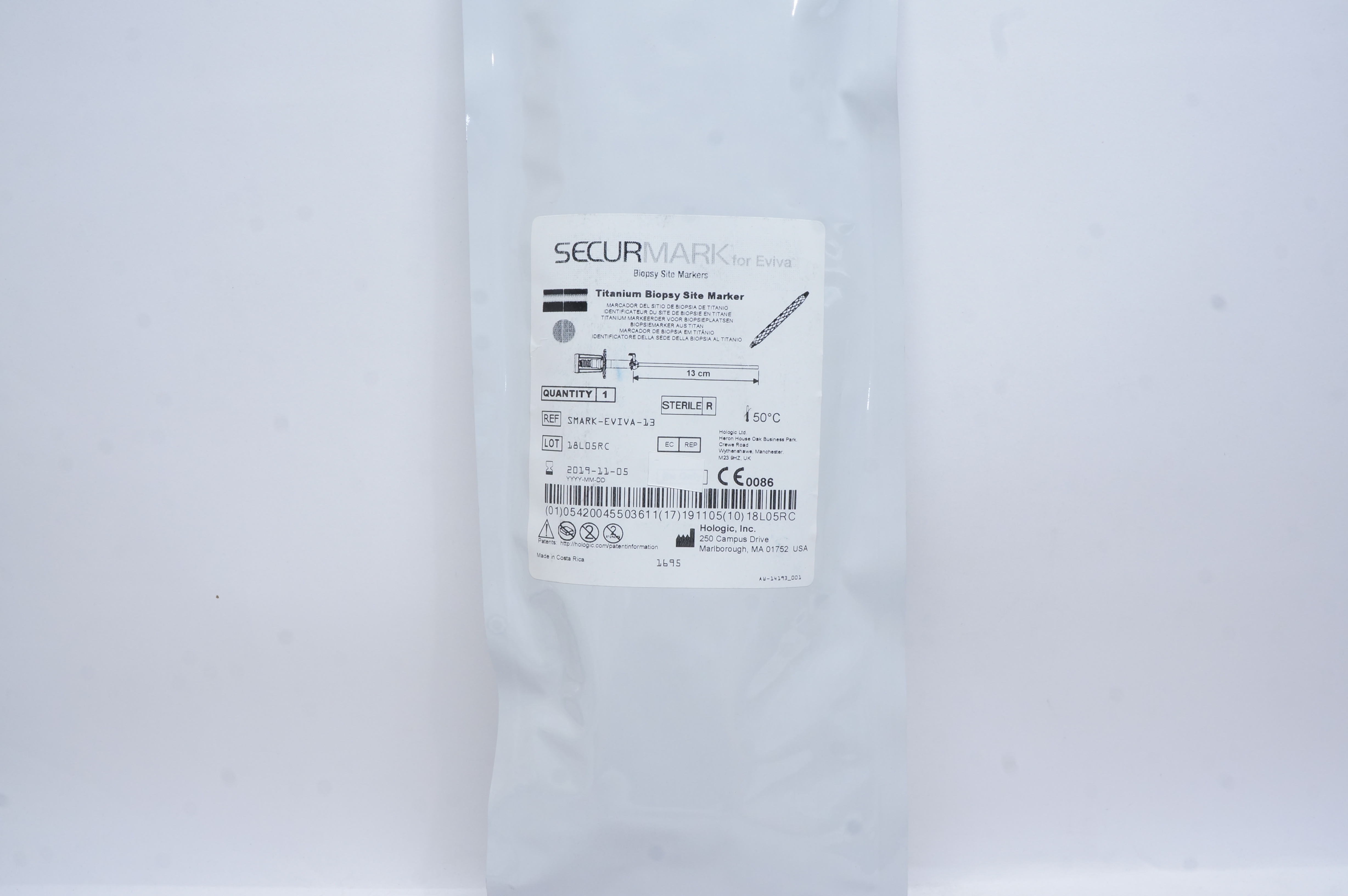 Hologic SMARK-EVIVA-13 SECUR MARK Titanium Biopsy Site Marker 13cm (x)