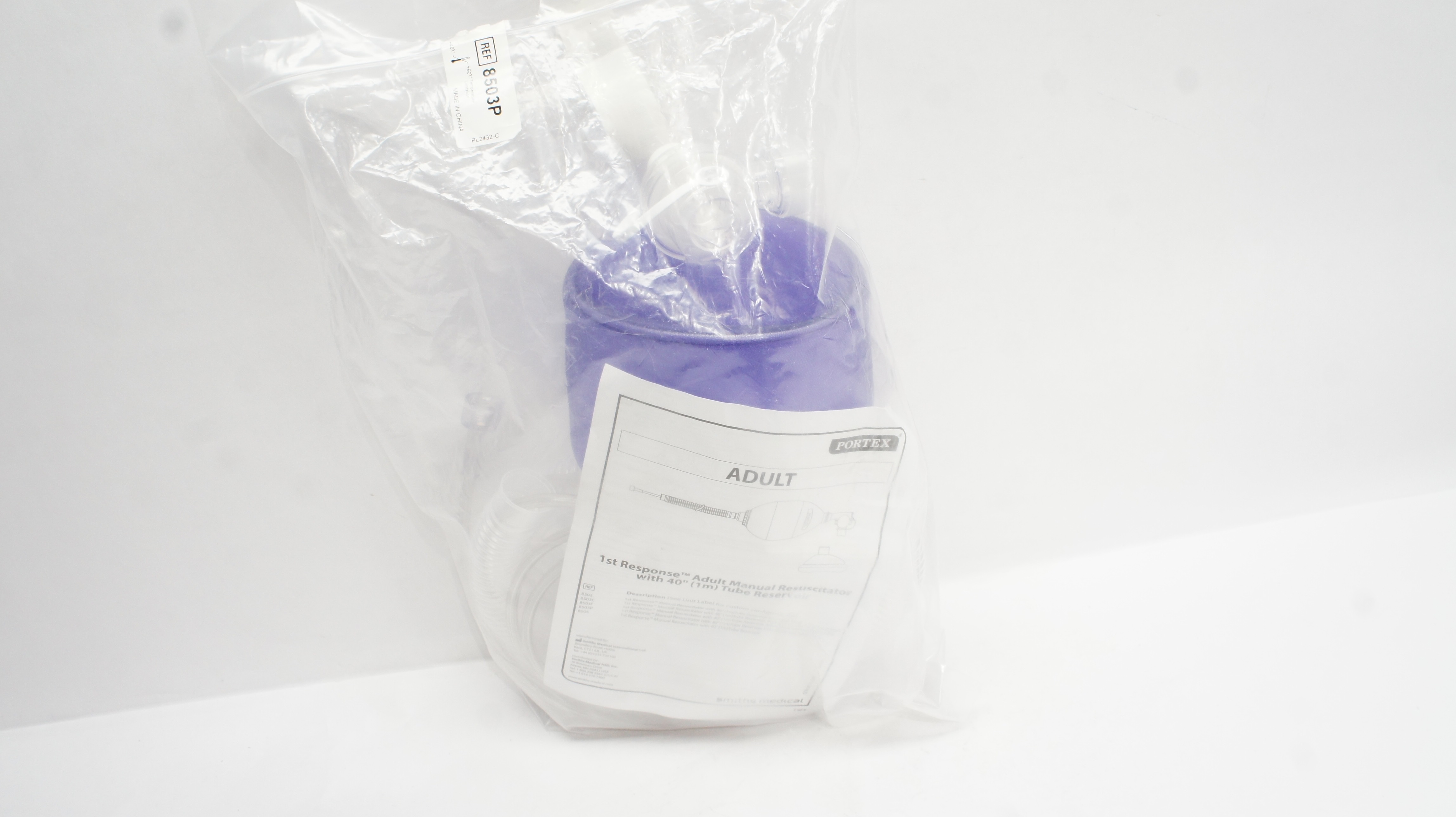 Smiths Medical 8503P Portex Adult 1st Response Resuscitator &40In Tube Resert(x)