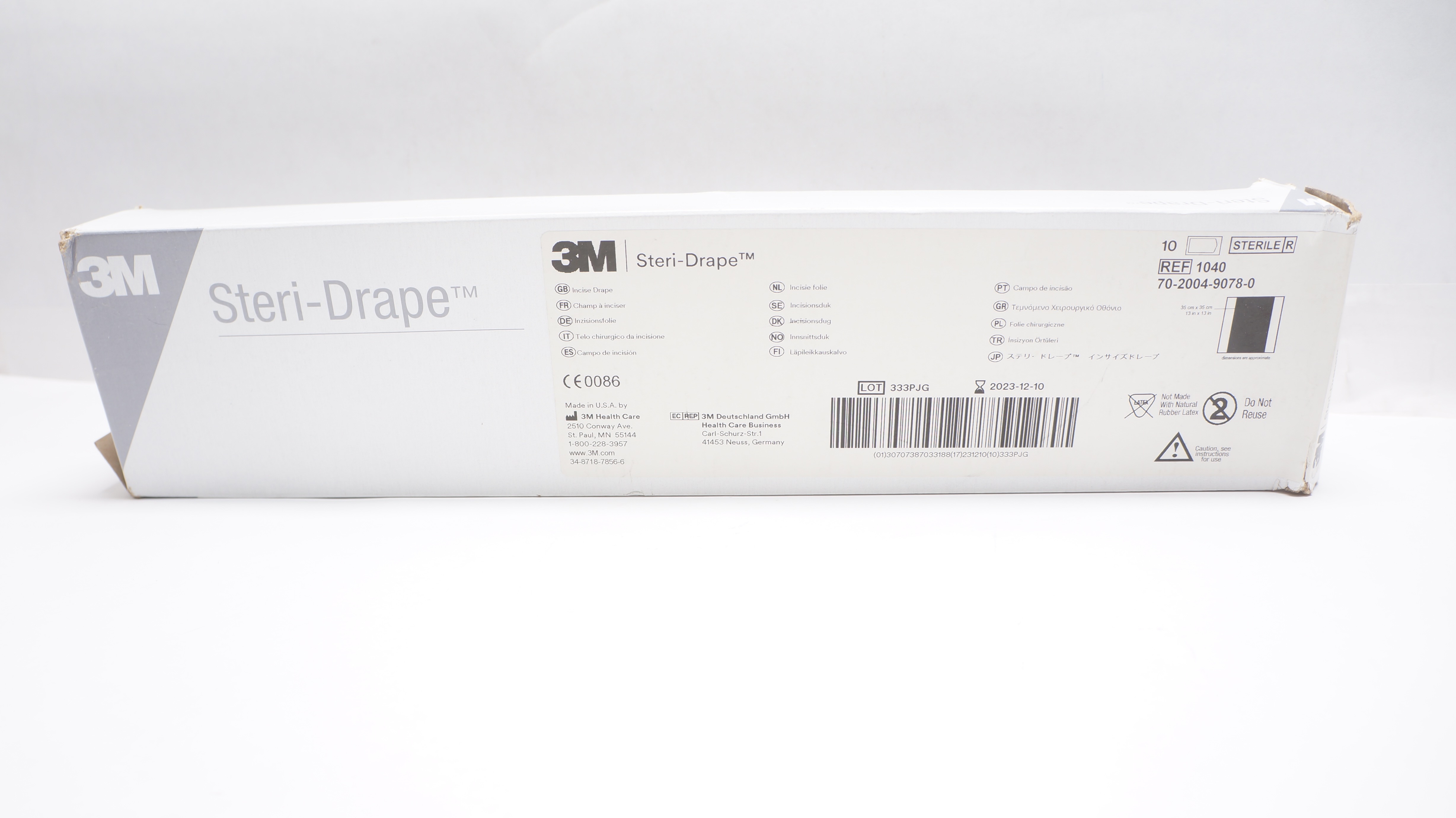 3M 1040 Steri-Drape Incise Drape 13inch x 13inch (x) - Box of 10