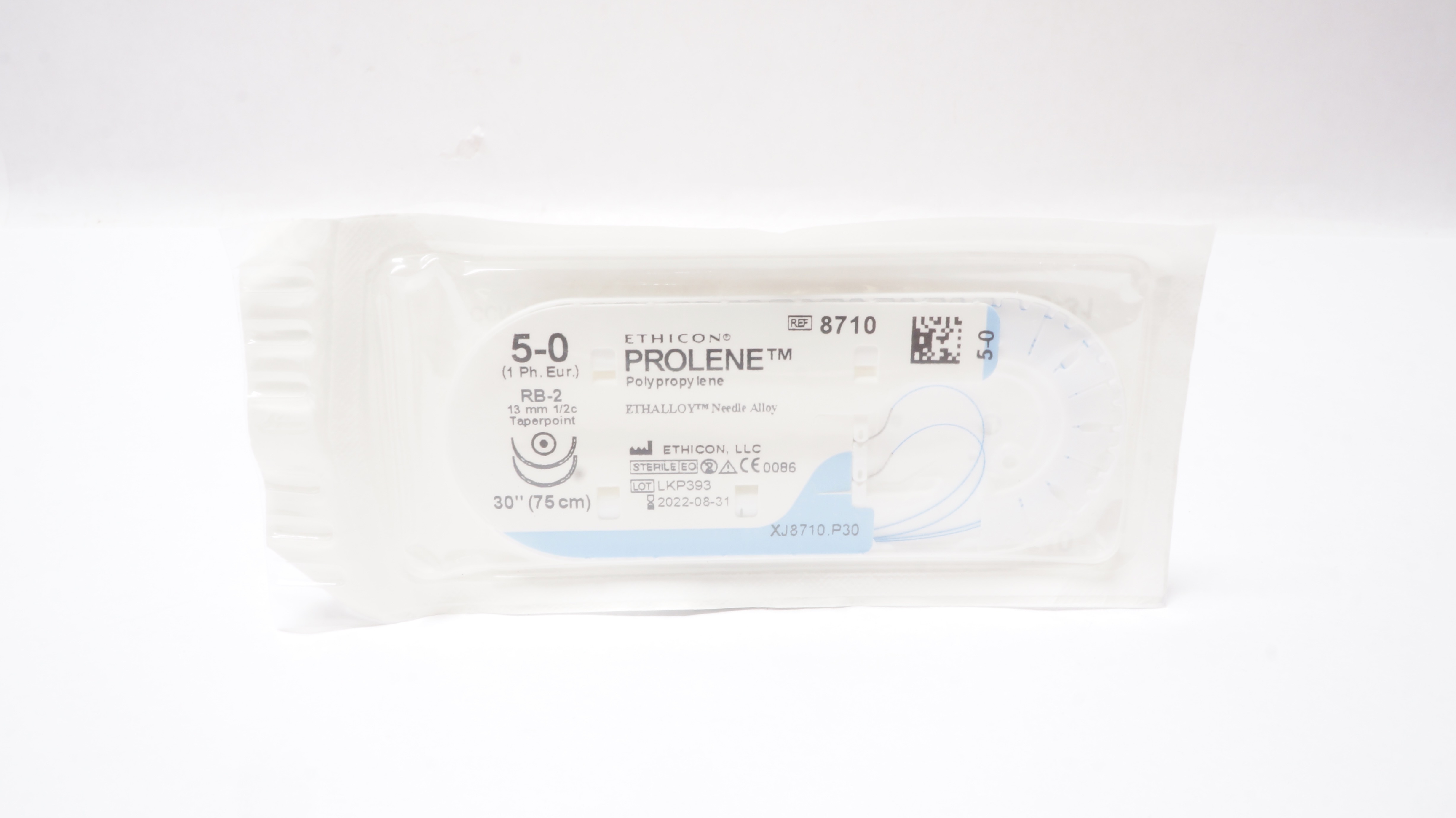 Ethicon 8710 5-0 PROLENE Polypropylene Stre RB-2 13mm 1/2c Taper 30inch (x)