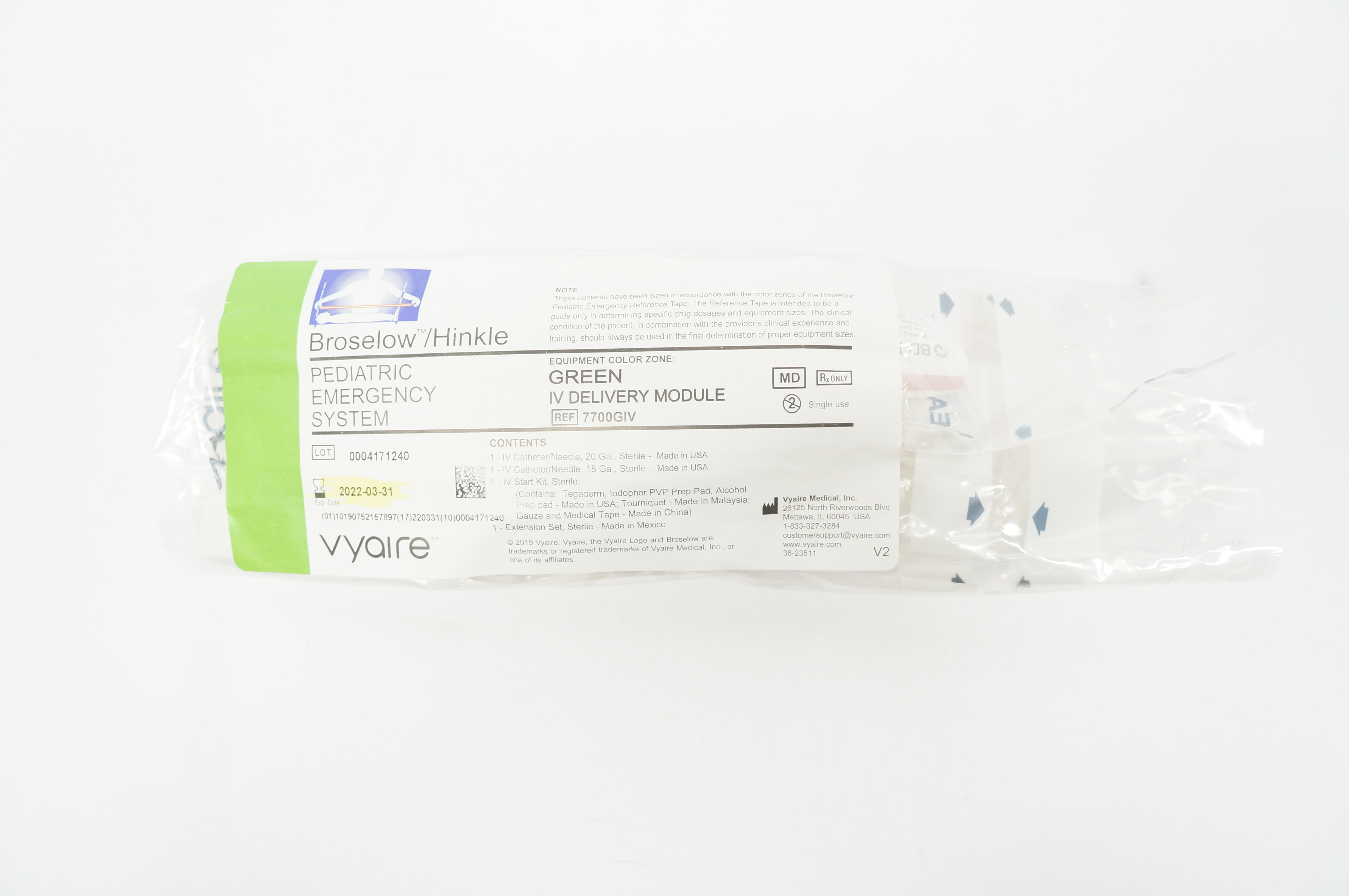 Vyaire 7700GIV Broselow Hinkle Pediatric Emergency System (x)