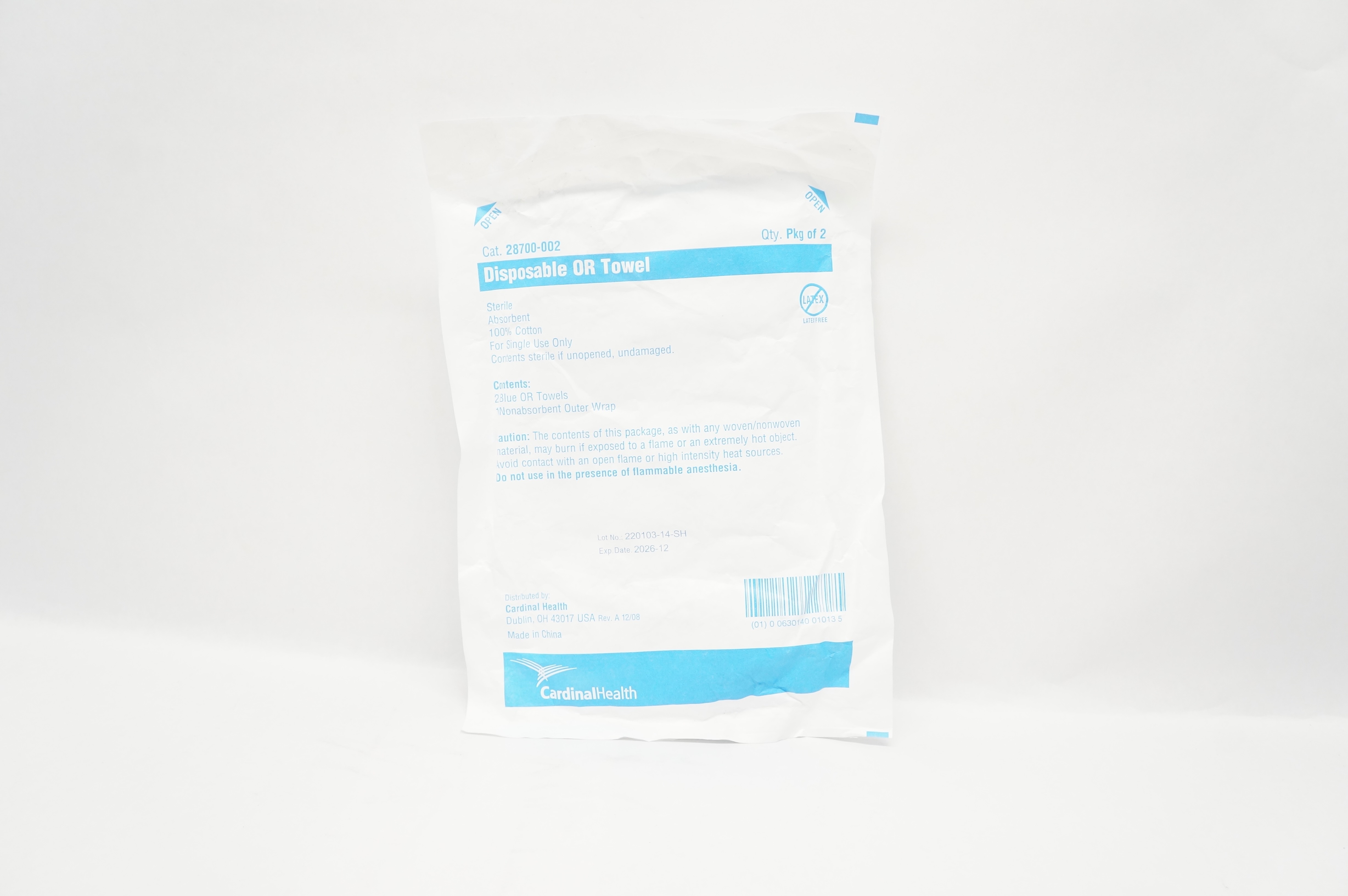 Cardinal Health 28700-002 Disposable OR Towel Sterile Absorbent - Pack of 2
