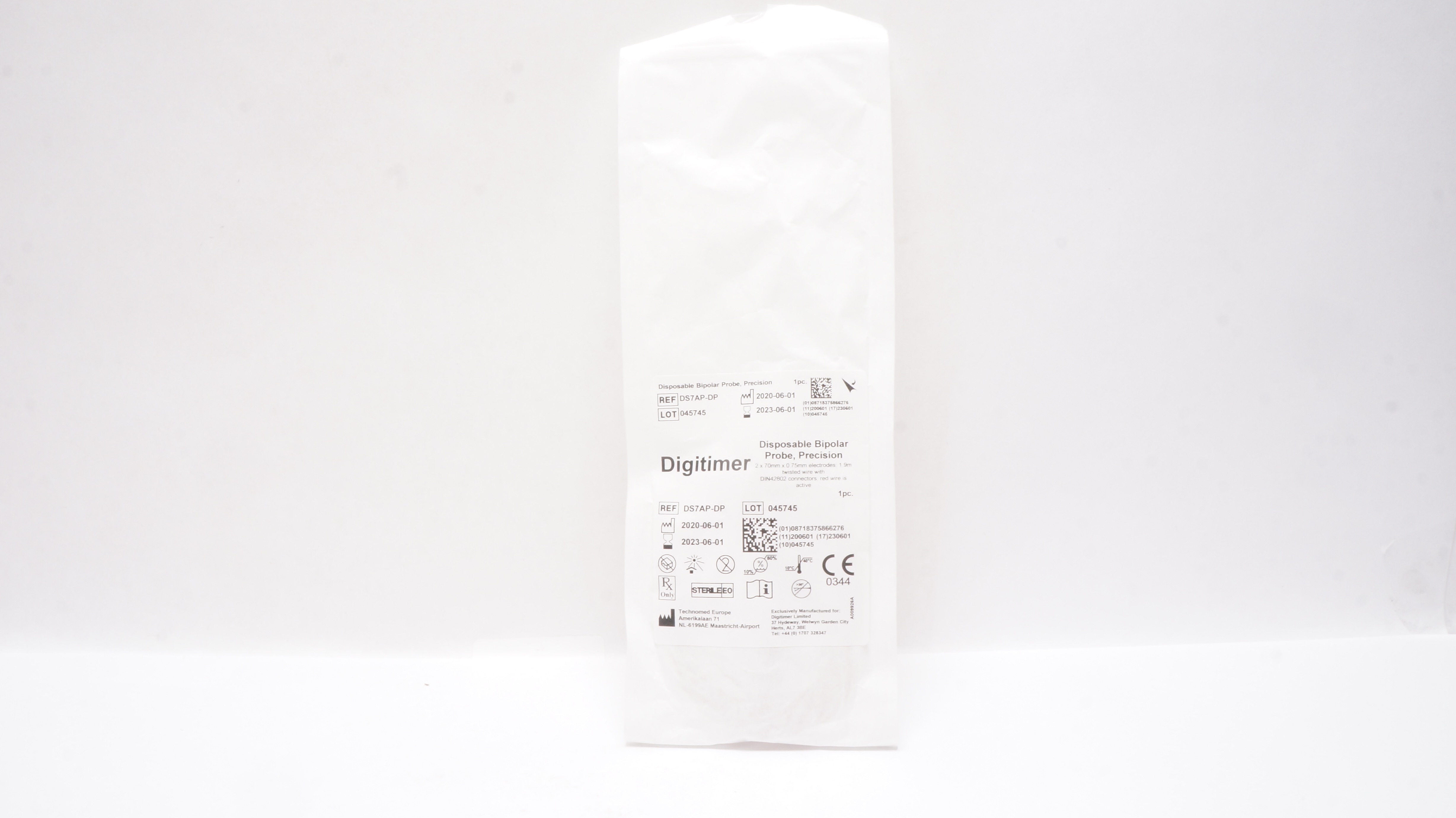 Technomed DS7AP-DP Digitimer Disposable Bipolar Probe, 2 x 70mm x 0.75mm (x)