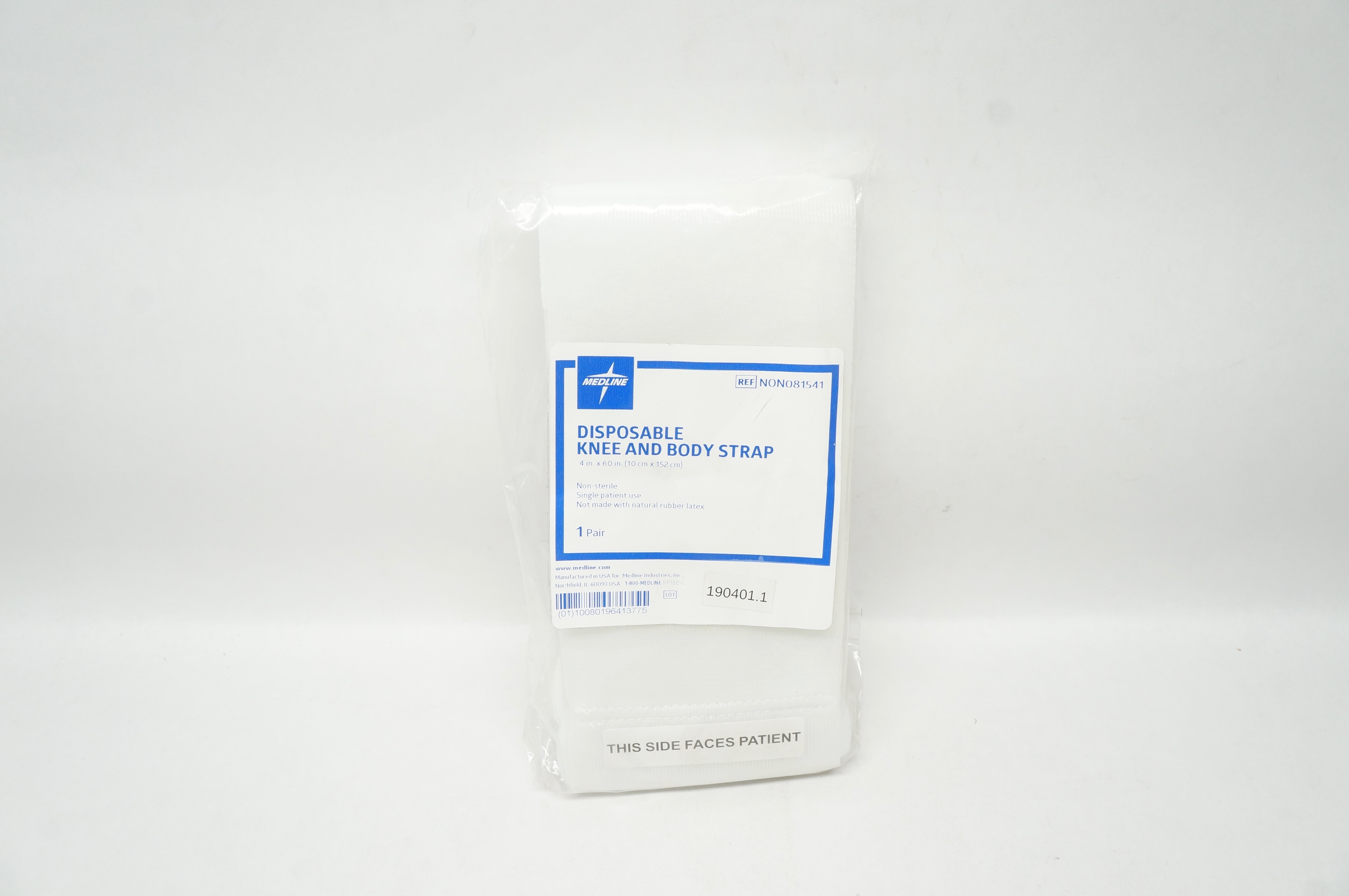 Medline NON081541 Disposable Knee and Body Strap, 4 inch x 60 inch