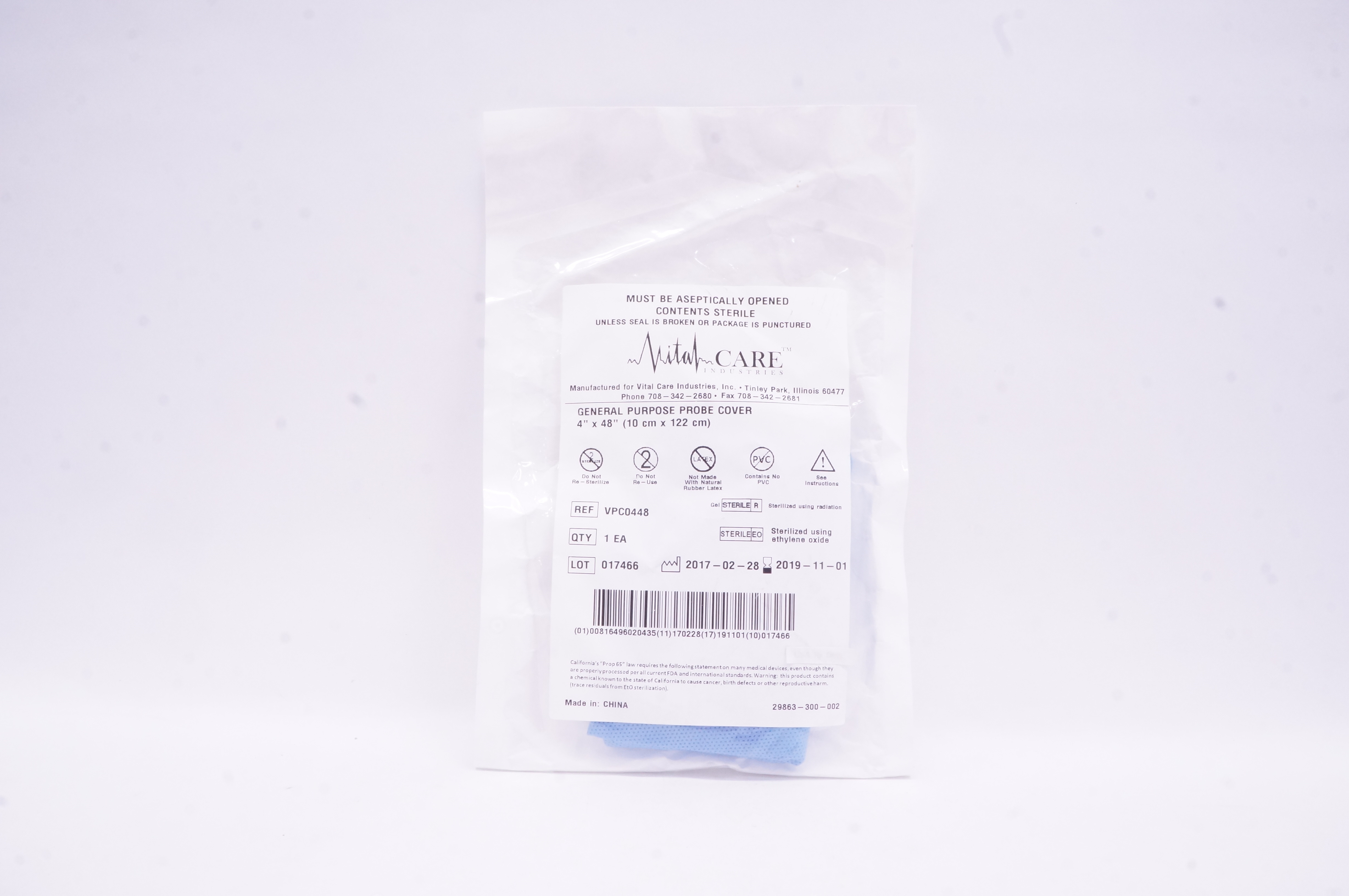 VitalCare VPC0448 General Purpose Probe Cover 4 inch x 48 inch (x)