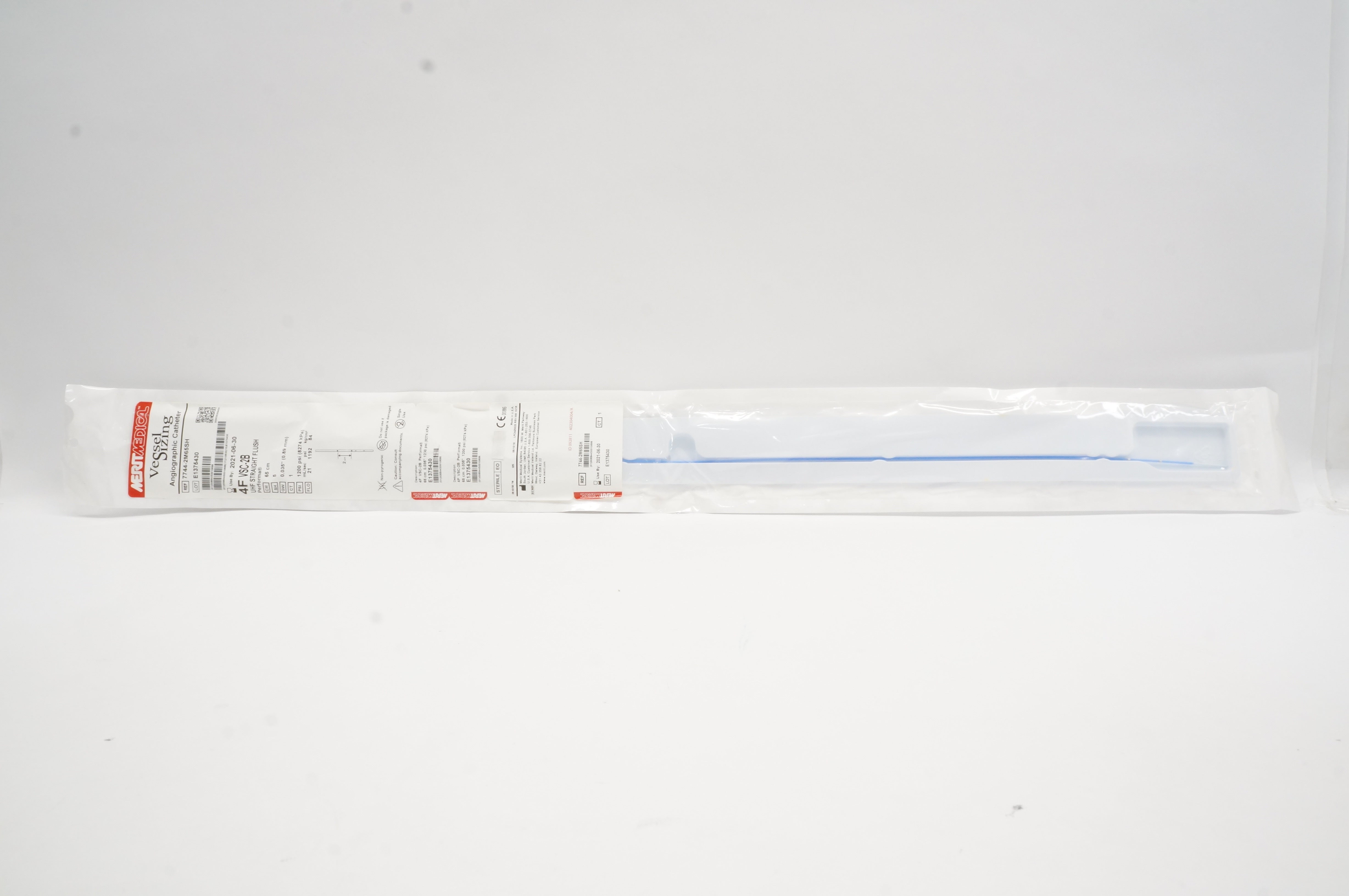 Merit Medical 7744-2M65SH Vessel Sizing Angiographic Cath. 4F VSC-2B (x)
