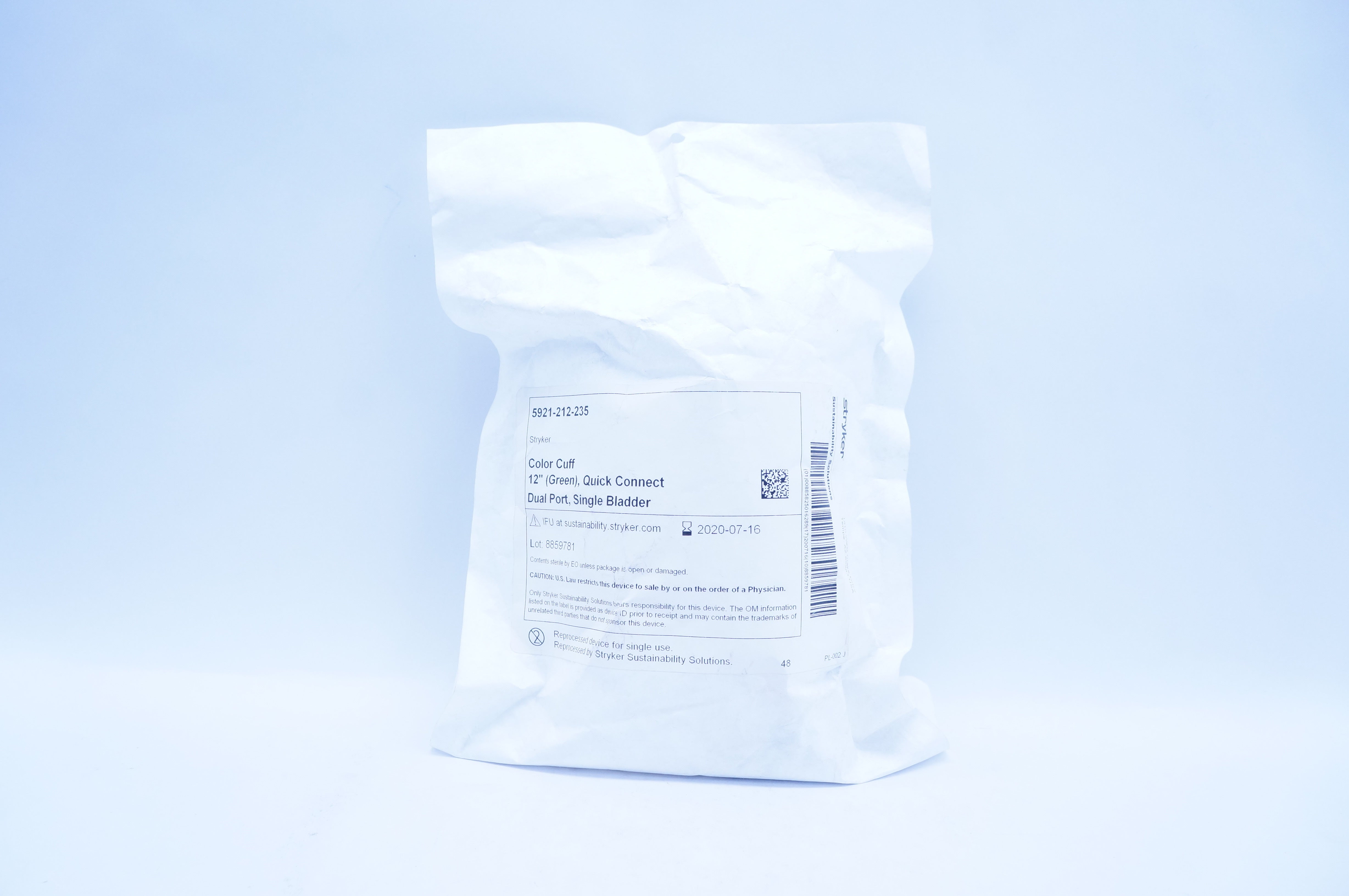 Stryker 5921-212-235 Color Cuff 12in.,Quick Connect Dual Port,Single Bladder (x)