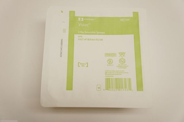 7320 ~ Covidien X-Ray Detectable Sponges 3-1/2in. x 4in. ~ Pack of 10