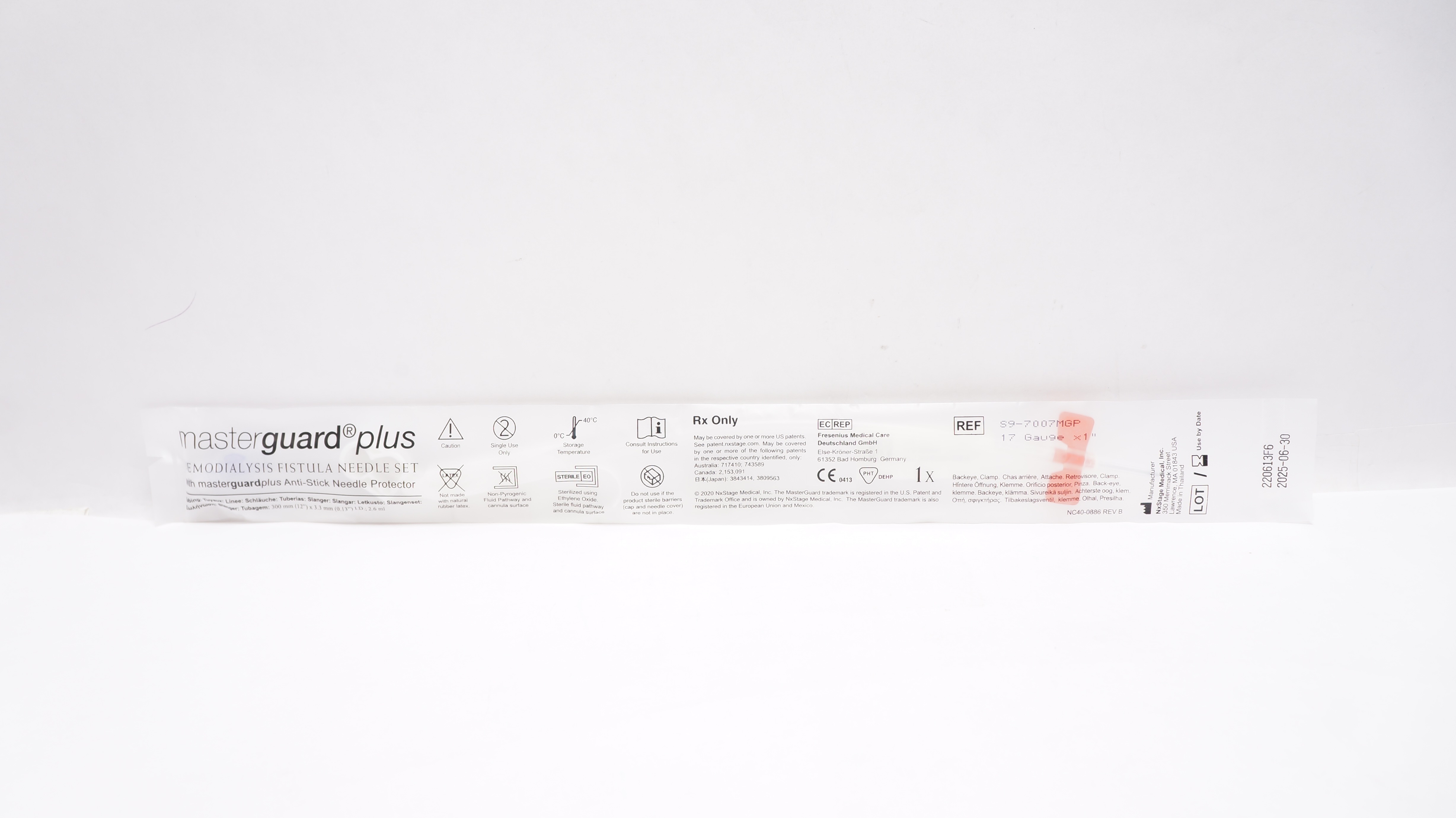 NxStage Medical S9-7007MGP Masterguard +,Hemodialysis Fistula Ndle Set 17Ga x1In