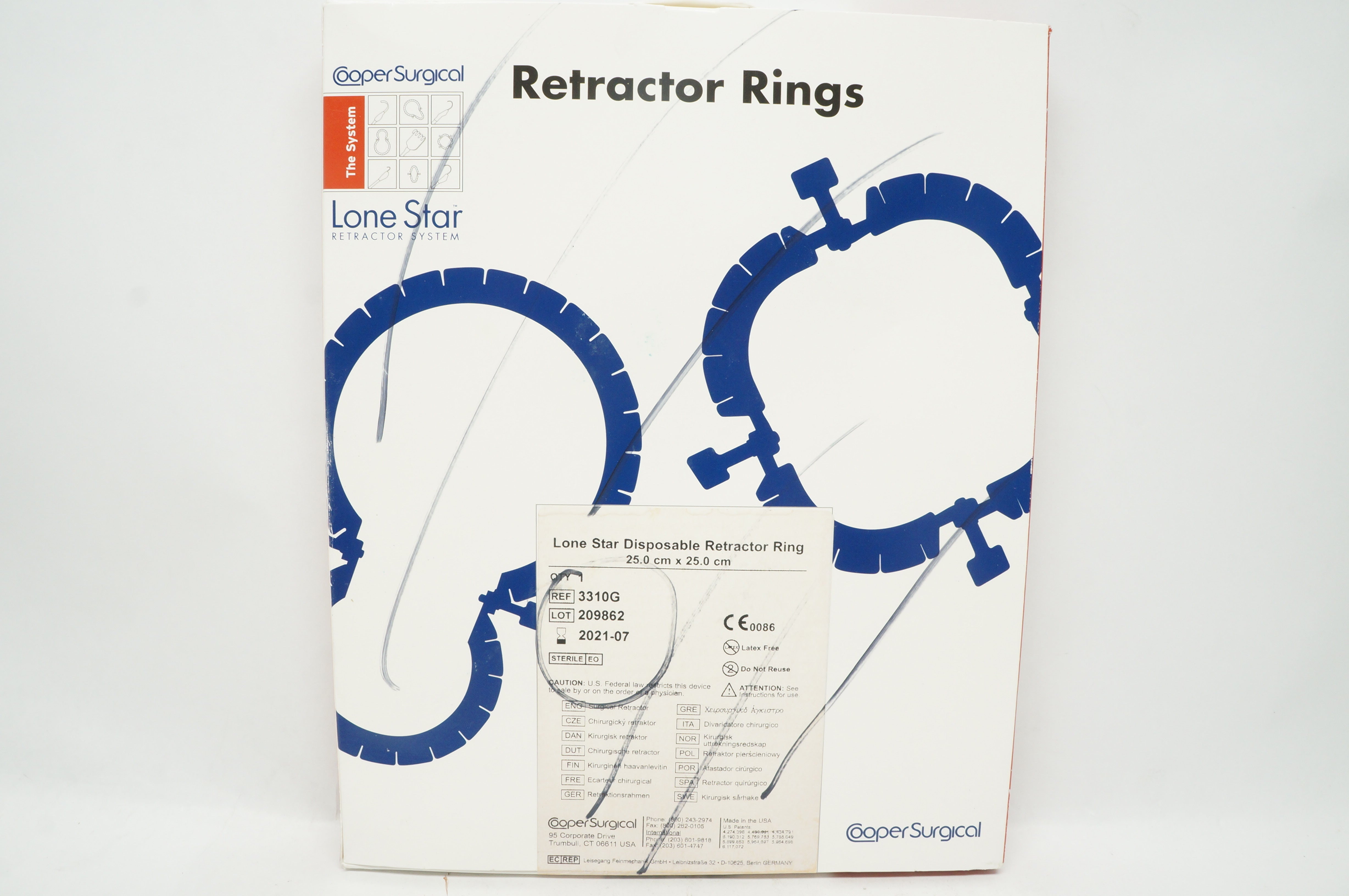 Cooper Surgical 3310G Lone Star Disposable Retractor Ring 25.0cm 25.0cm (x)