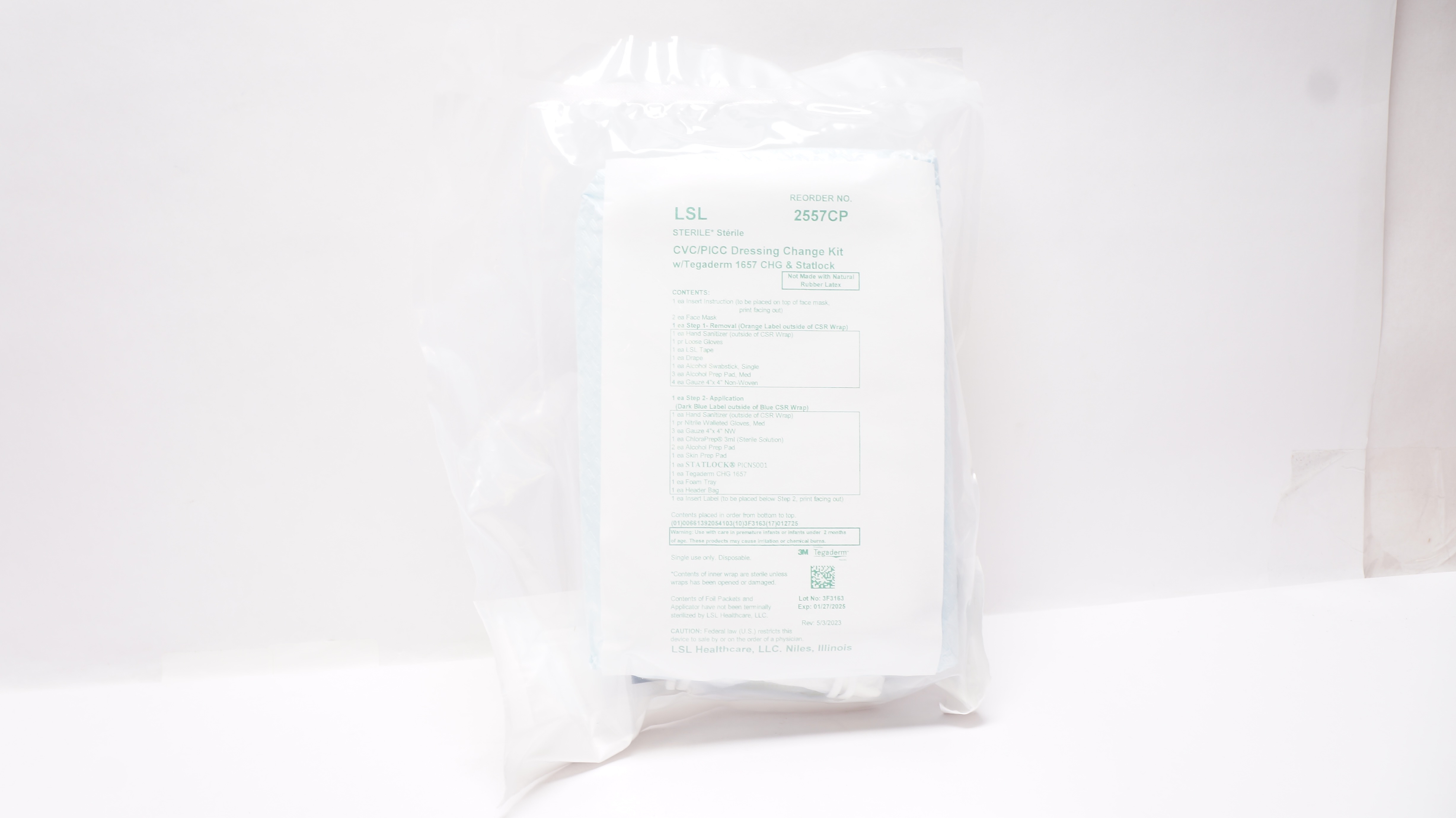 LSL Healthcare 2557CP CVC/PICC Dressing Change Kit