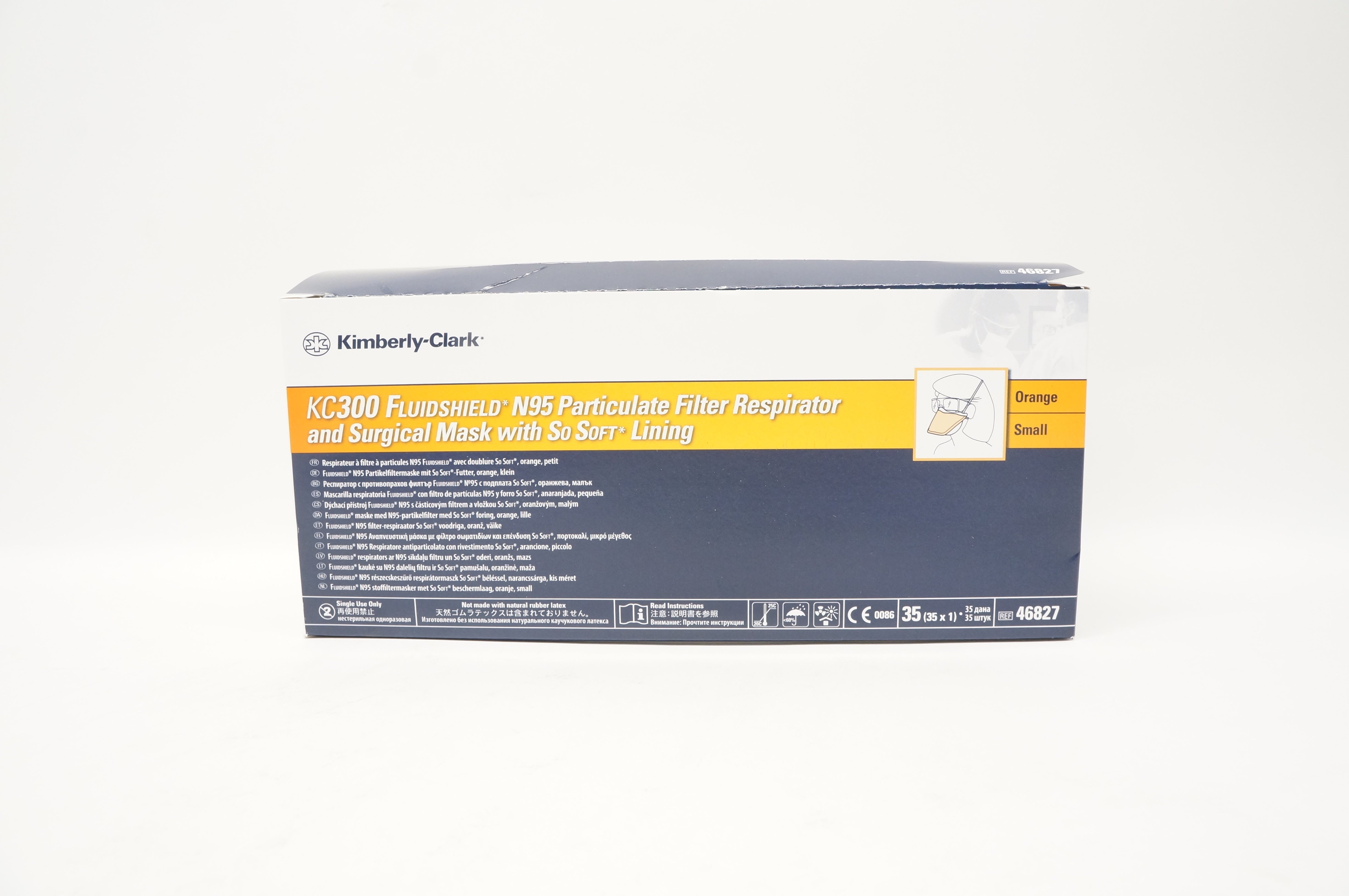 Kimberly-Clark 46827 Filter Respirator & Surgical Mask (x) - Box of 35