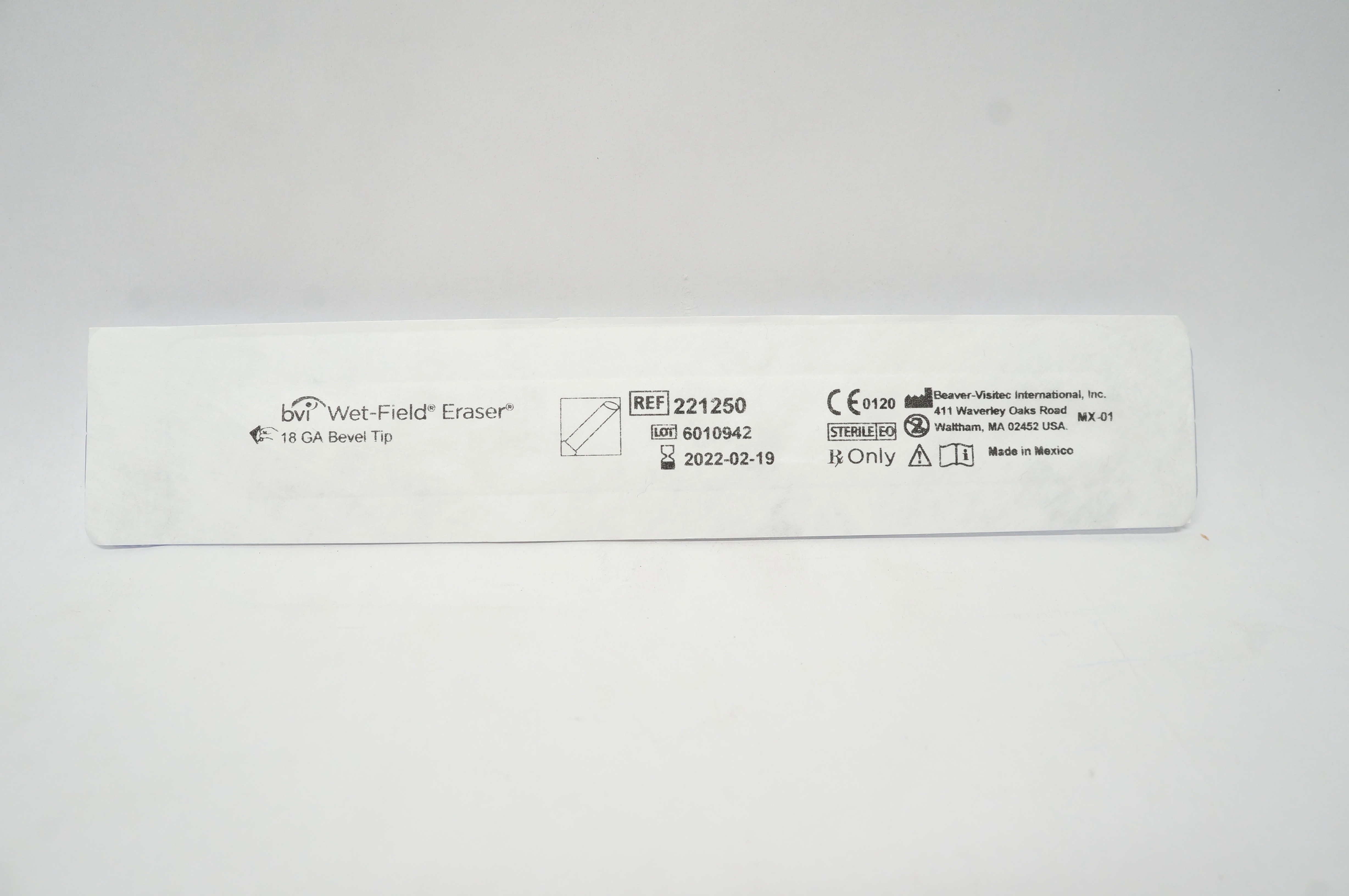 BVI Beaver Visitec 221250 BVI Wet-Field Eraser Bevel Tip 18GA (x)