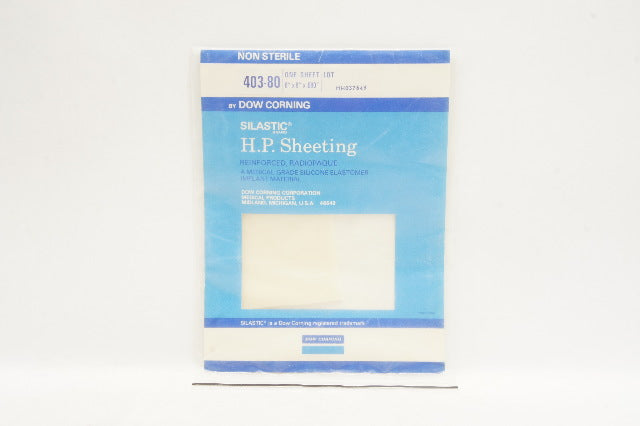 Silastic 403-80 Dow Corning Sheeting 8inch x 6inch x .080inch